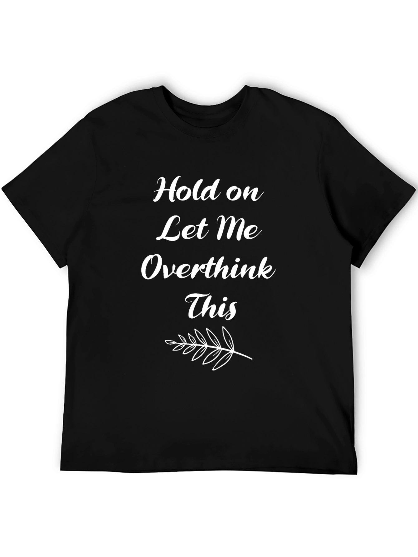 Black Overthinker Graphic Tee - Funny Slogan T-Shirt view 5