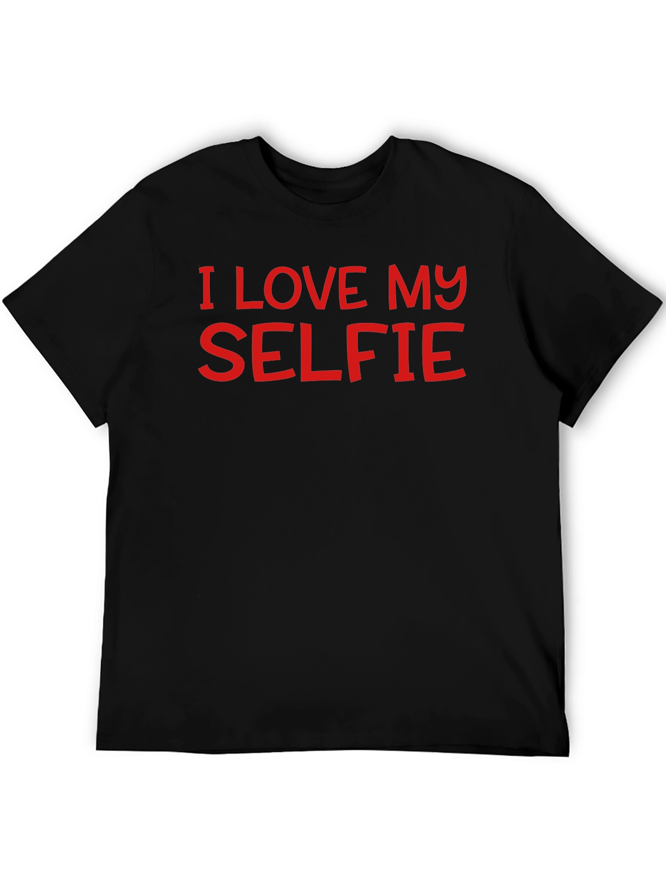 Black I Love My Selfie Black T-Shirt view 5