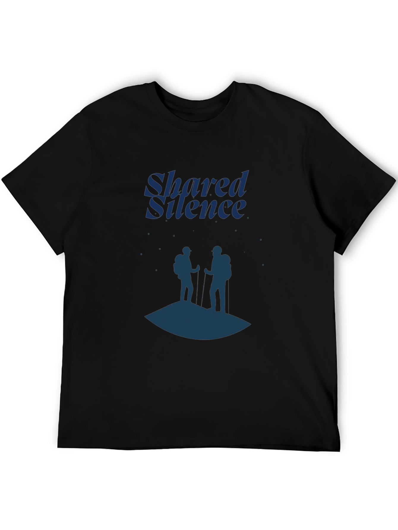 Black Shared Silence Graphic Tee - Hiking Adventure Shirt view 5