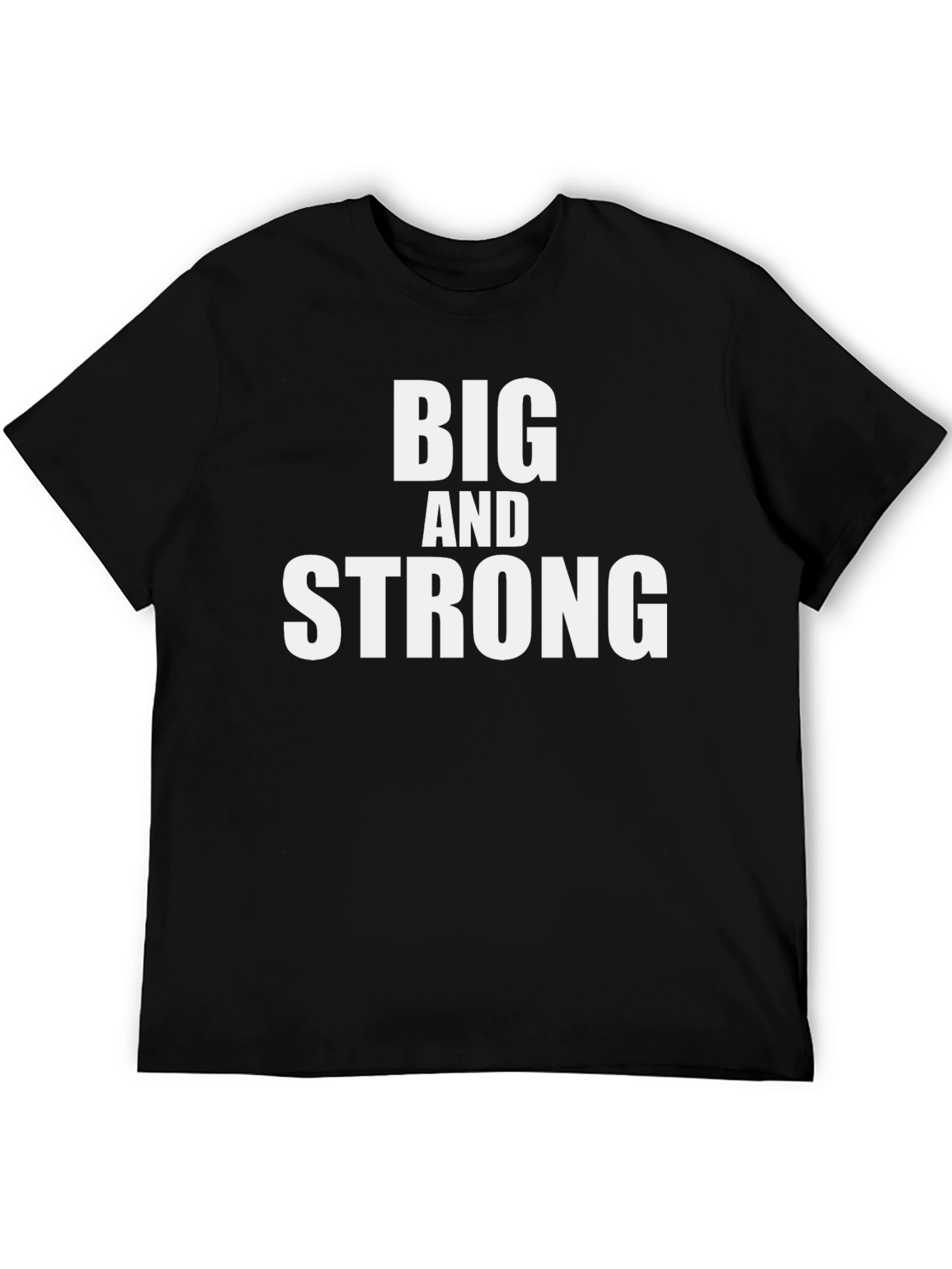 Black Big & Strong Graphic T-Shirt - Black Cotton Blend view 5