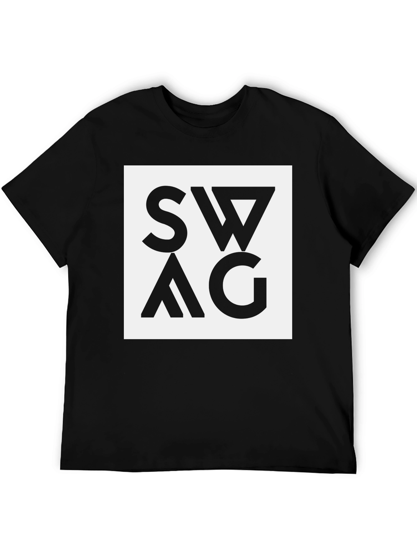 Black Swag Graphic Tee - Black Cotton Blend view 5