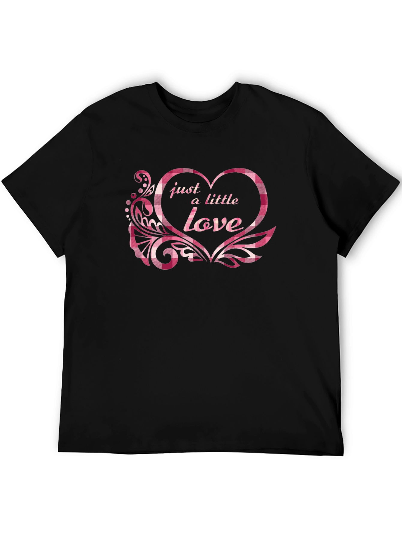 Black Just a Little Love - Graphic Tee - Valentine's Gift view 5