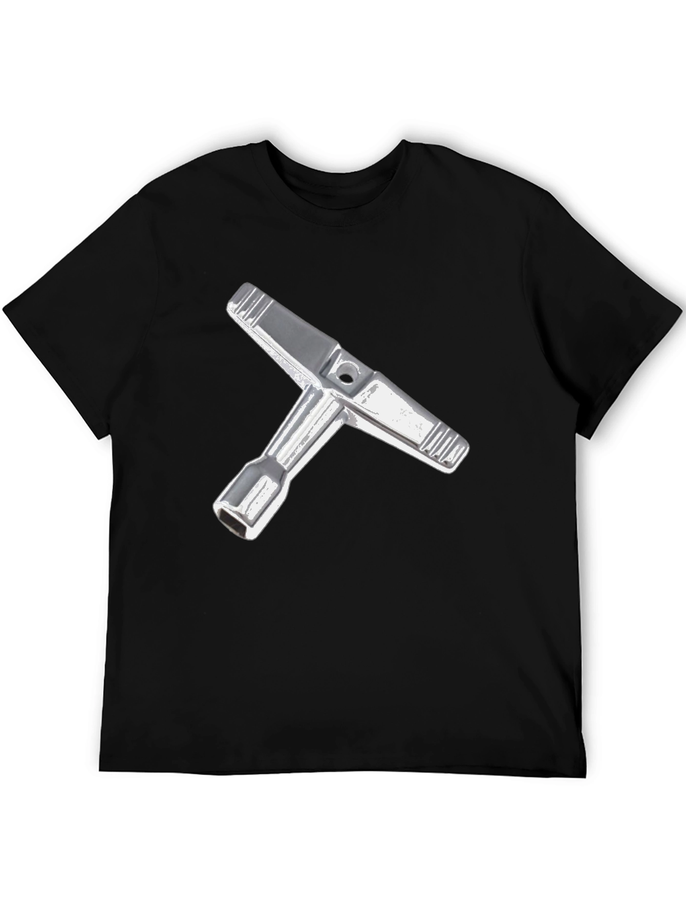 Black Black T-Shirt with Tool Graphic view 5