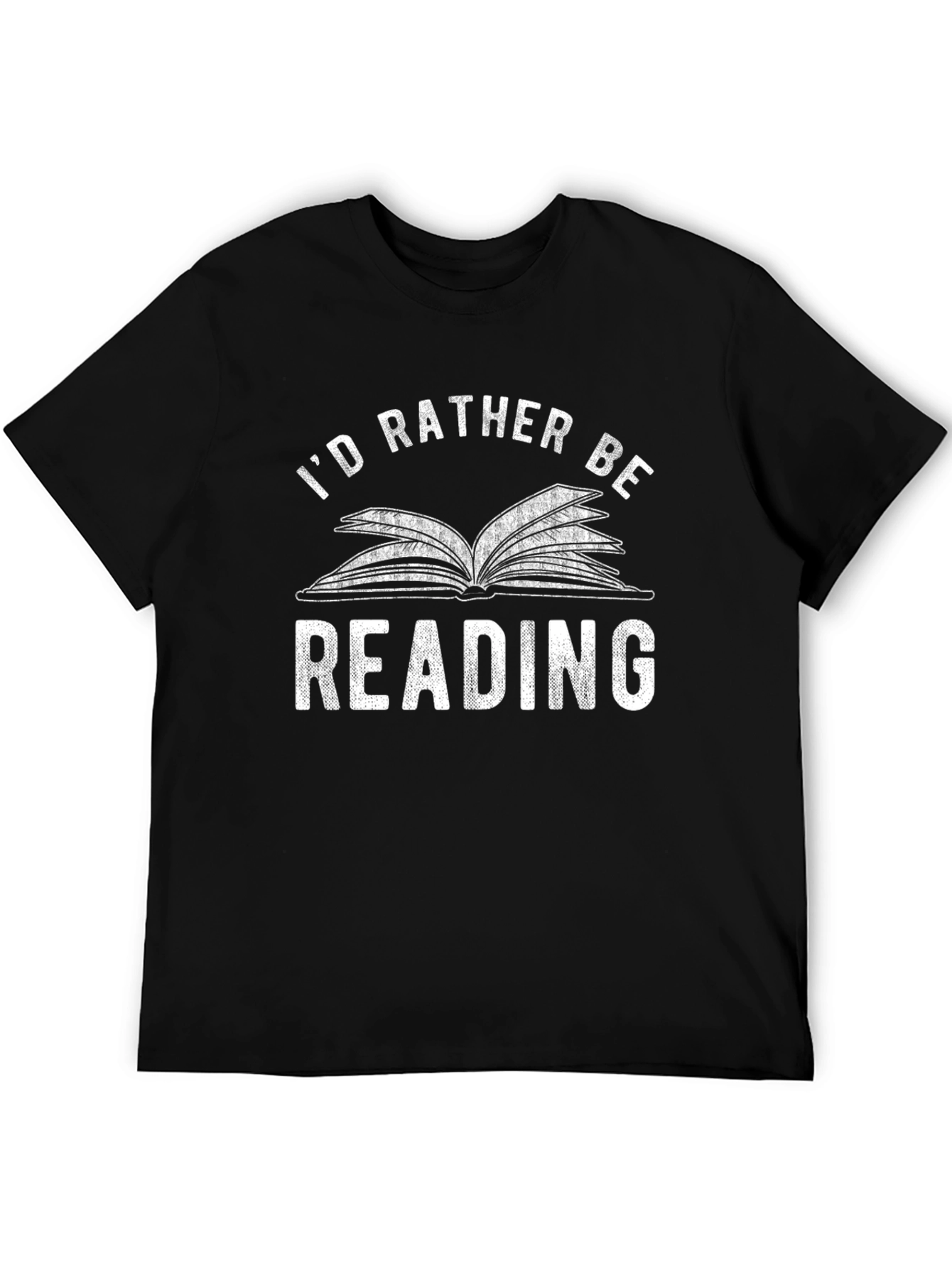 Black I'd Rather Be Reading T-Shirt view 5