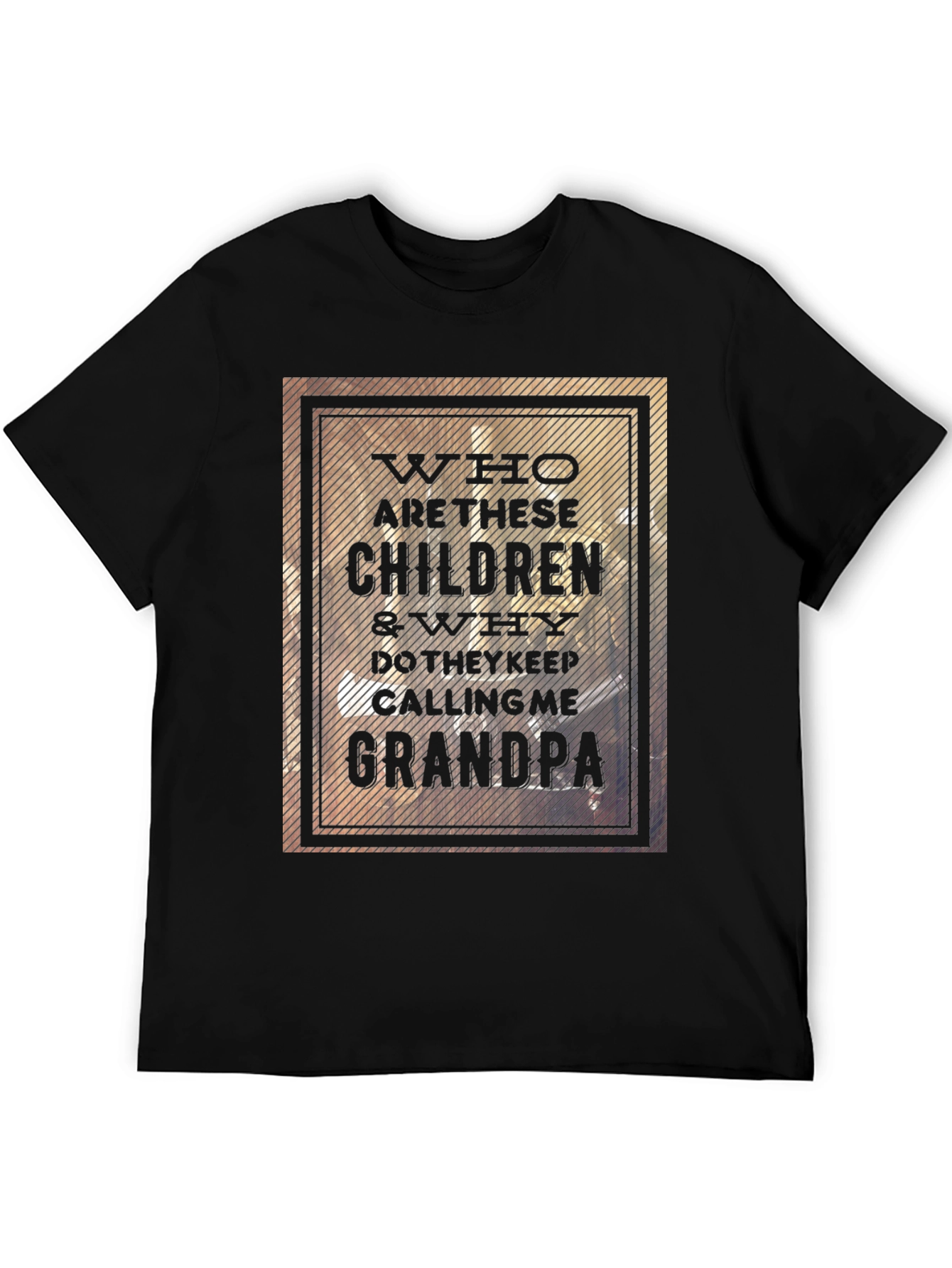 Black Who Are These Children? Grandpa T-Shirt view 5