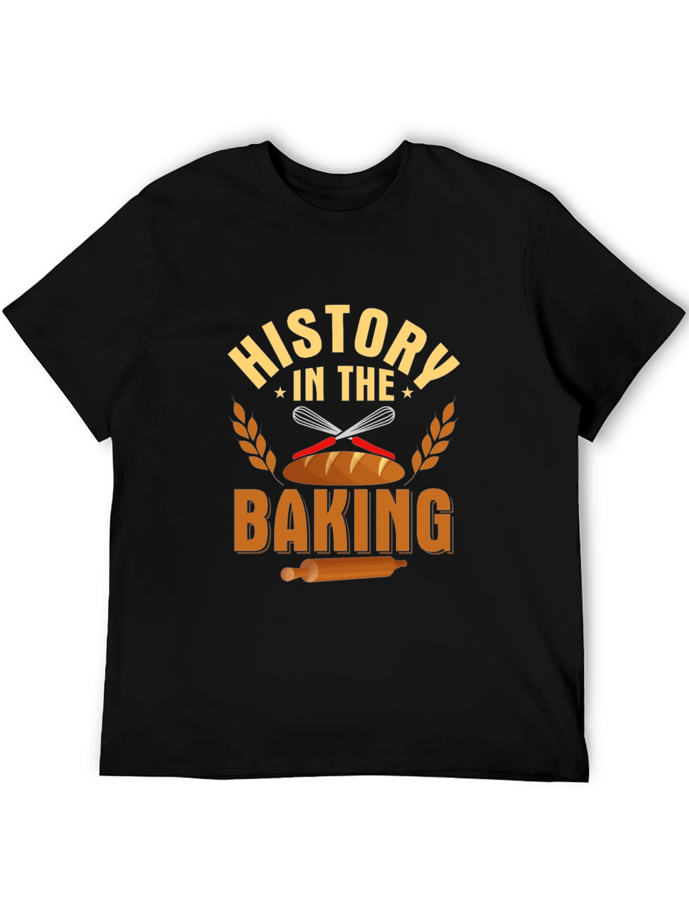 Black History in the Baking Black T-Shirt view 5