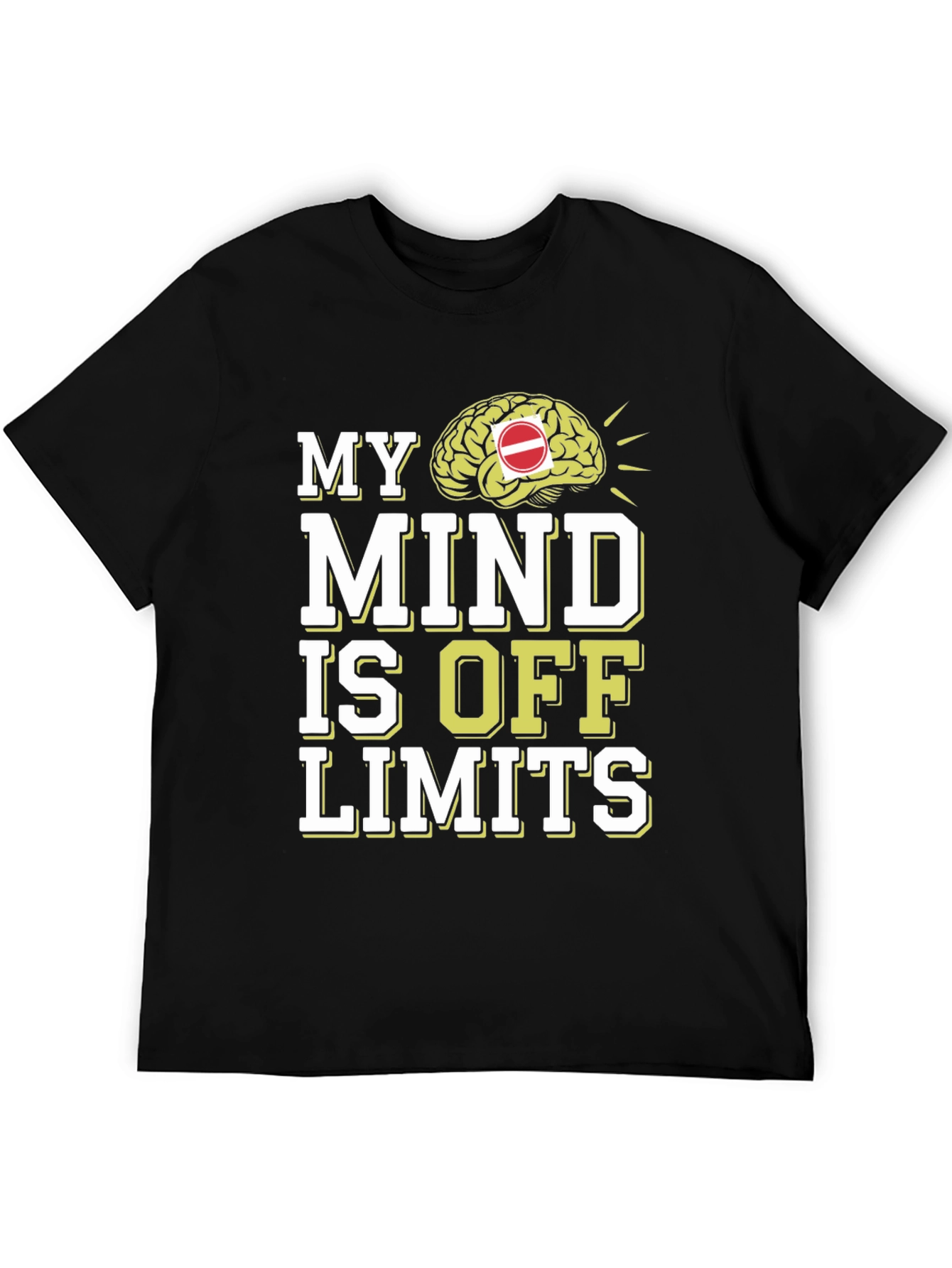 Black My Mind is Off Limits Graphic T-Shirt view 5