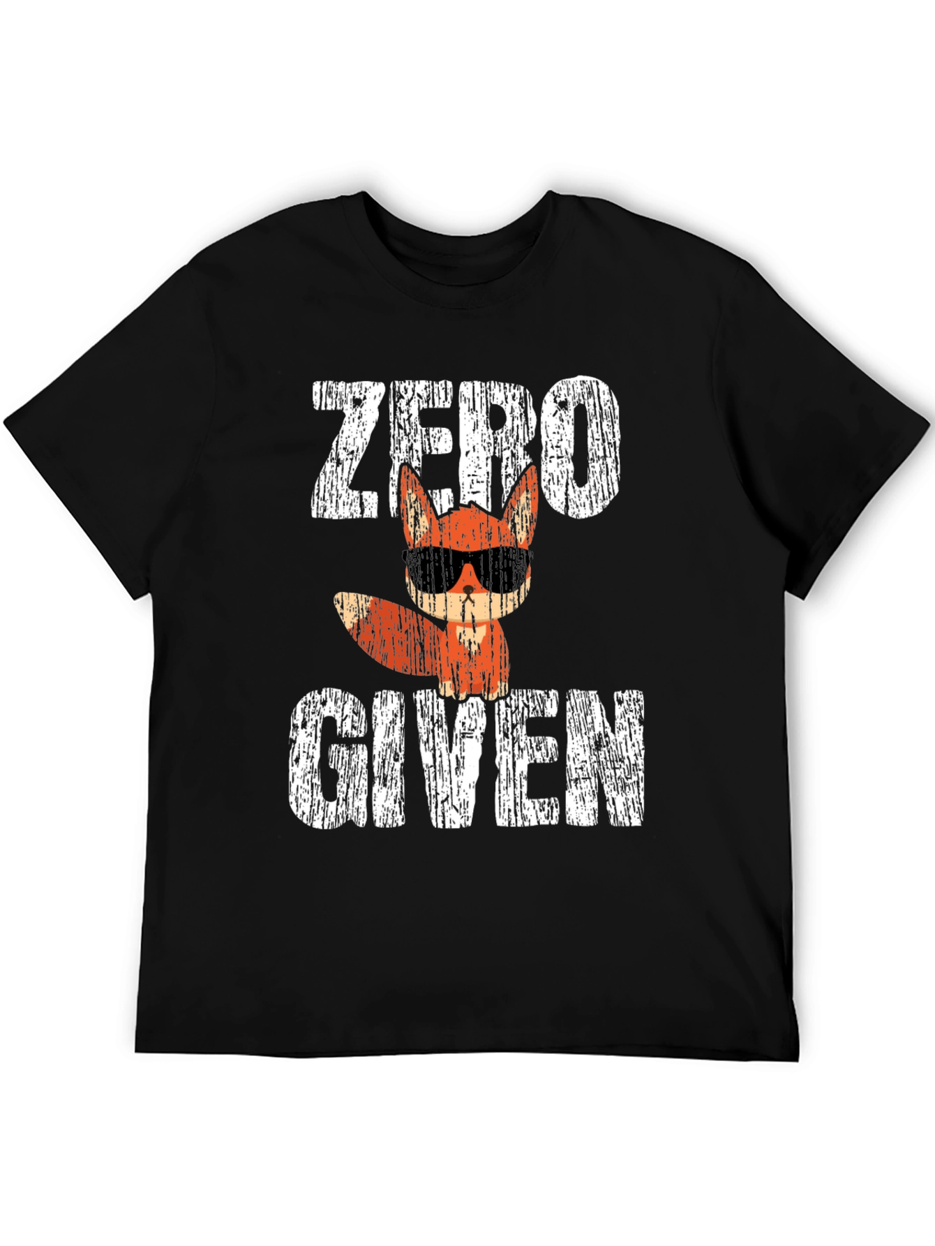 Black Zero Fox Given Funny T-Shirt view 5