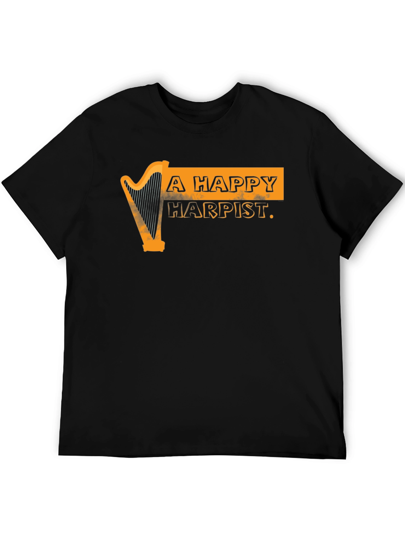 Black A Happy Harpist Graphic Tee view 5