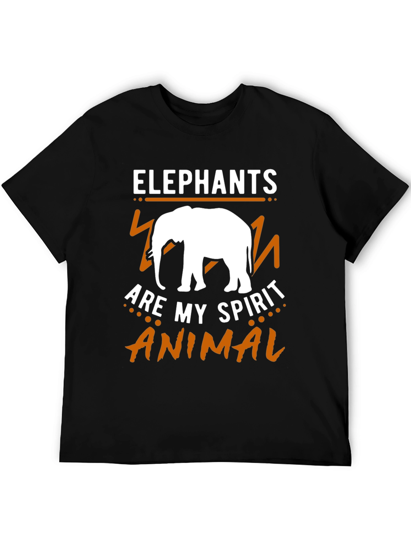 Black Elephant Spirit Animal Graphic Tee view 5
