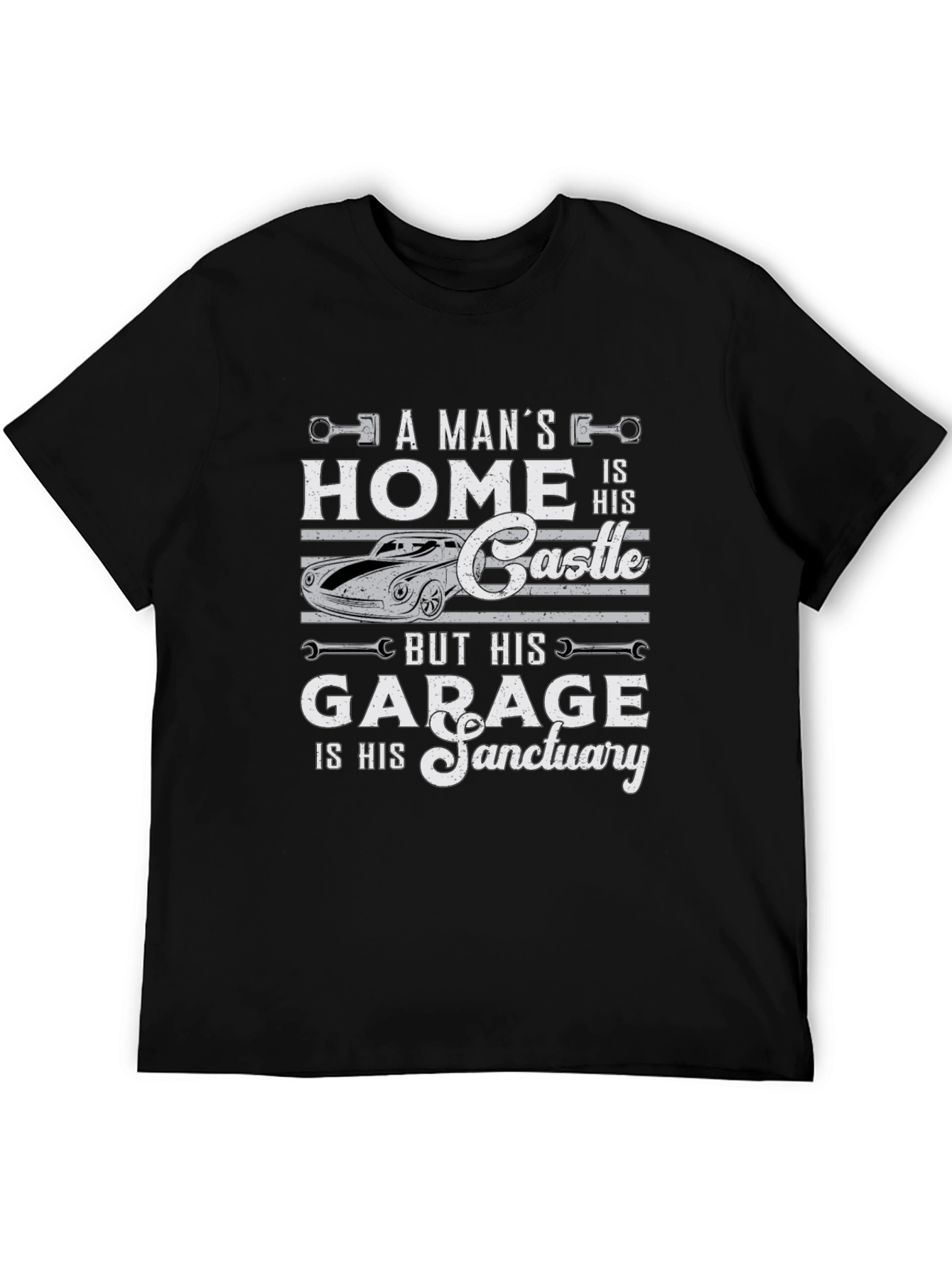 Black Men's Garage Sanctuary Graphic Tee view 5
