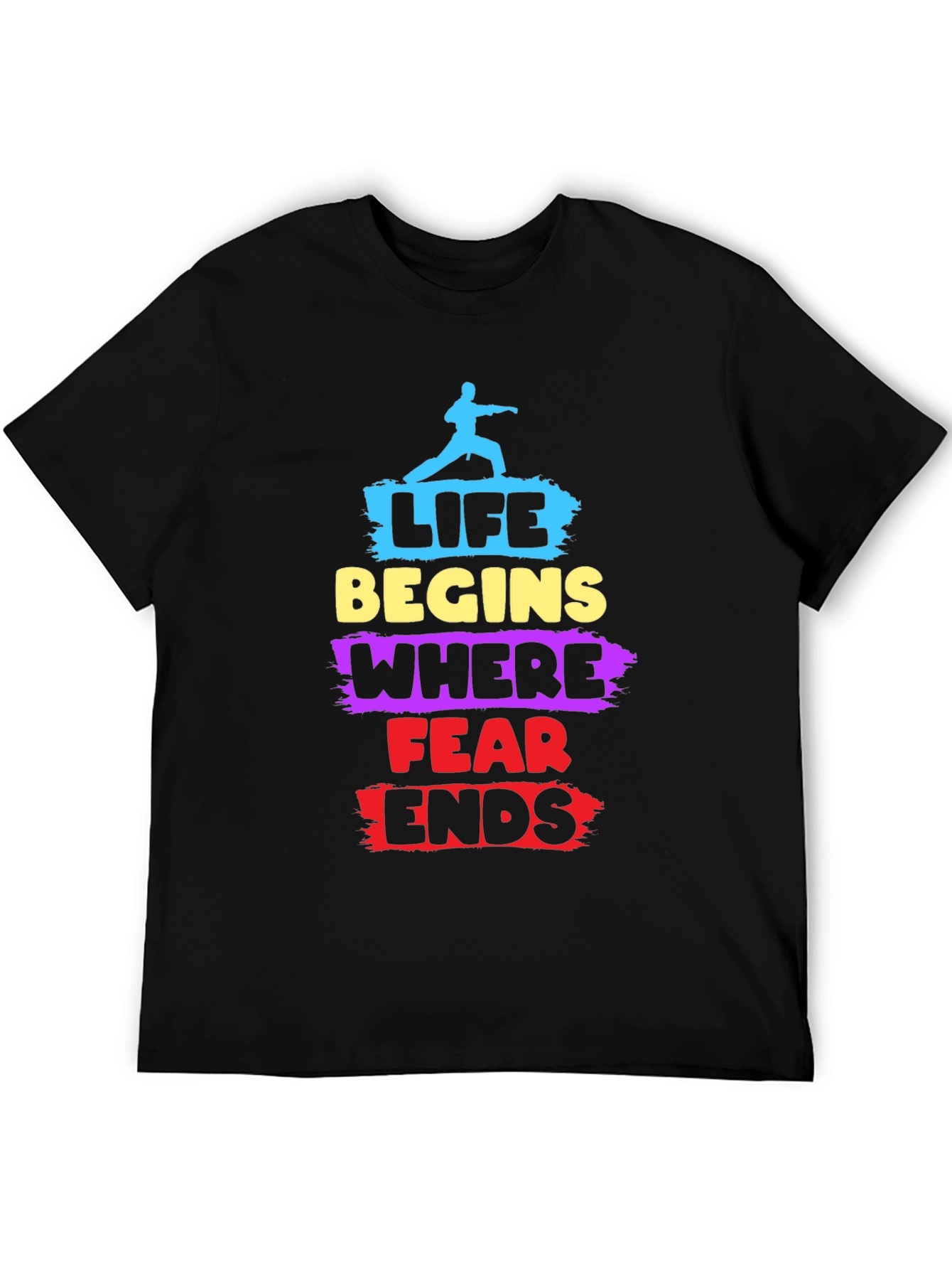 Black Life Begins Where Fear Ends Graphic Tee view 5