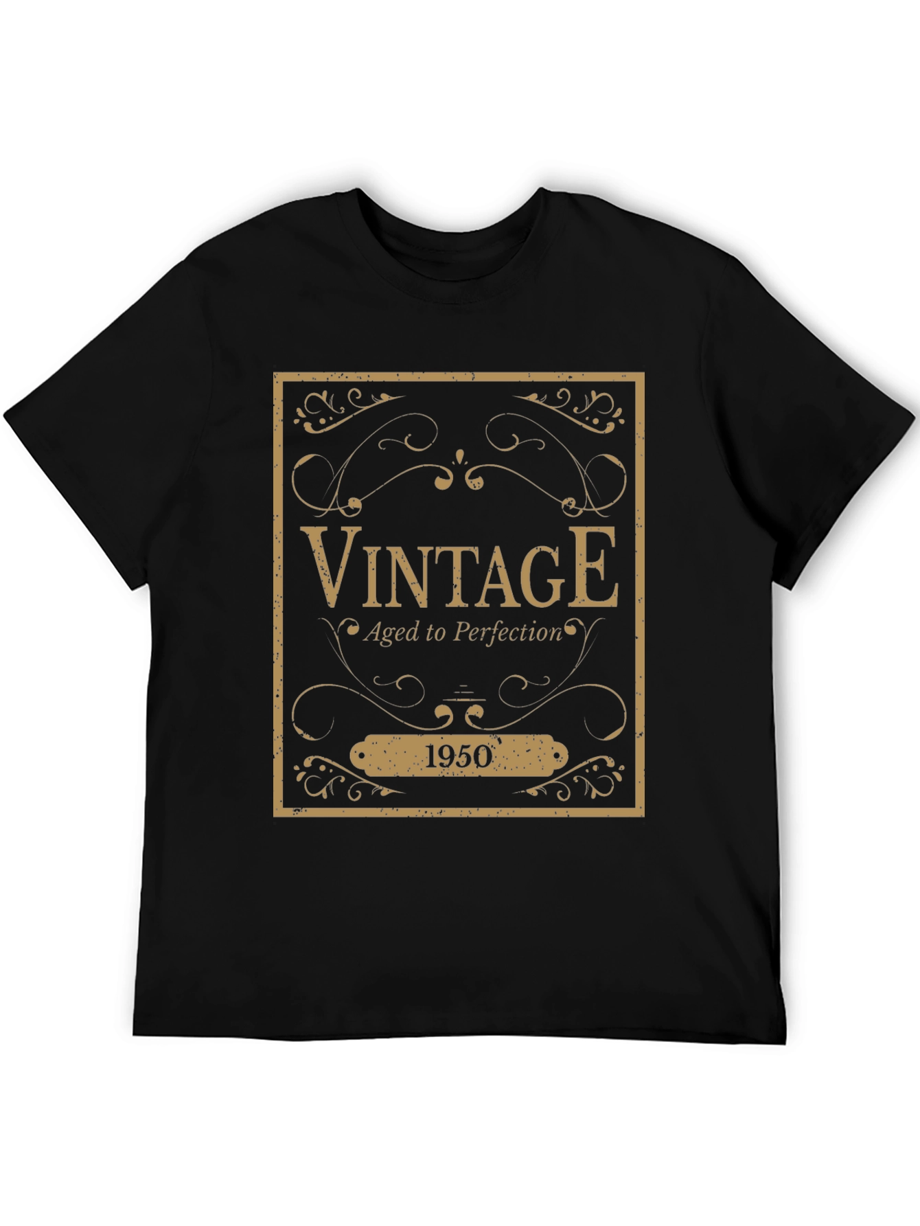 Black Vintage 1950 Aged to Perfection T-Shirt view 5