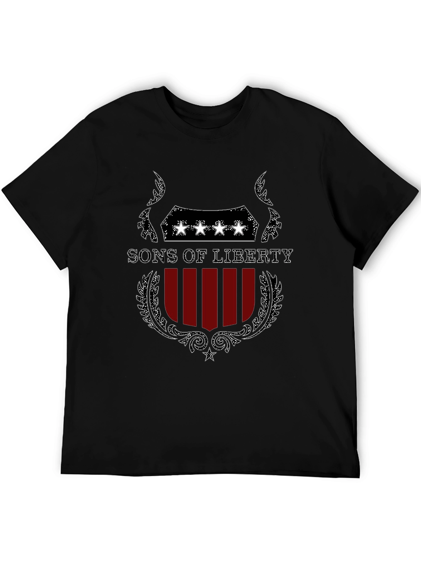 Black Sons of Liberty Graphic T-Shirt - Patriotic Design view 5