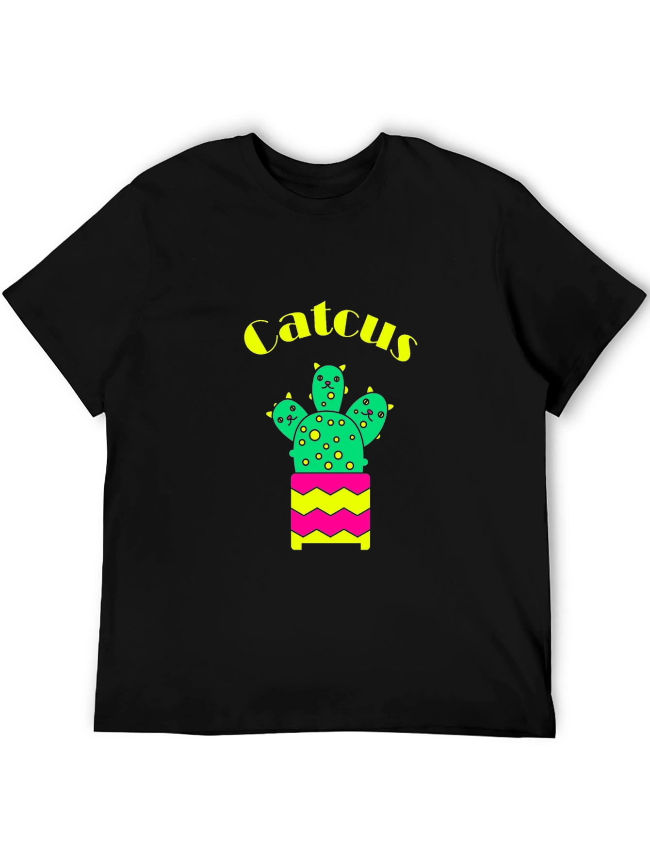 Black Catcus Graphic T-Shirt - Funny Cute Cactus Tee view 5