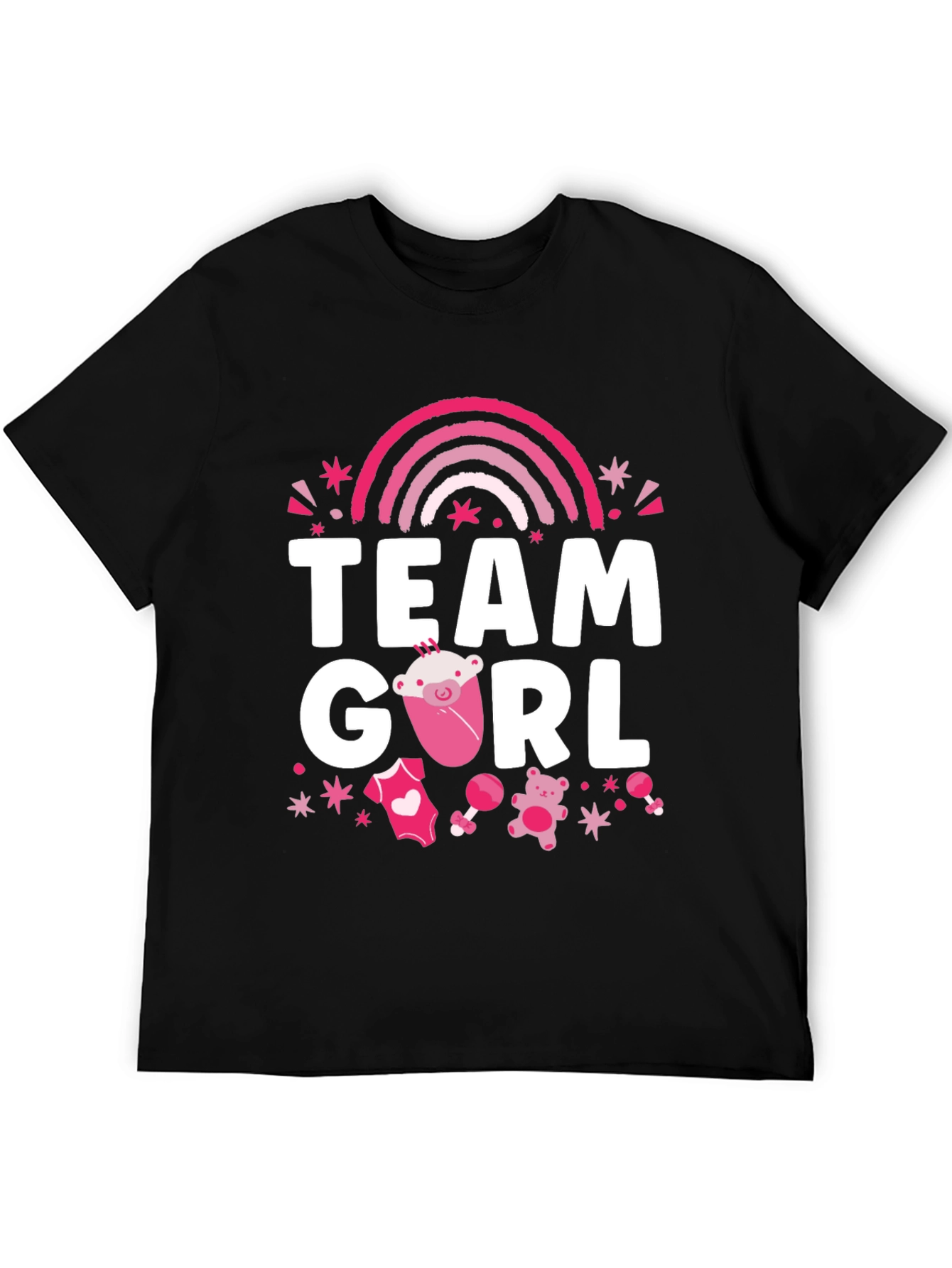 Team Girl Baby Shower T-Shirt - 5