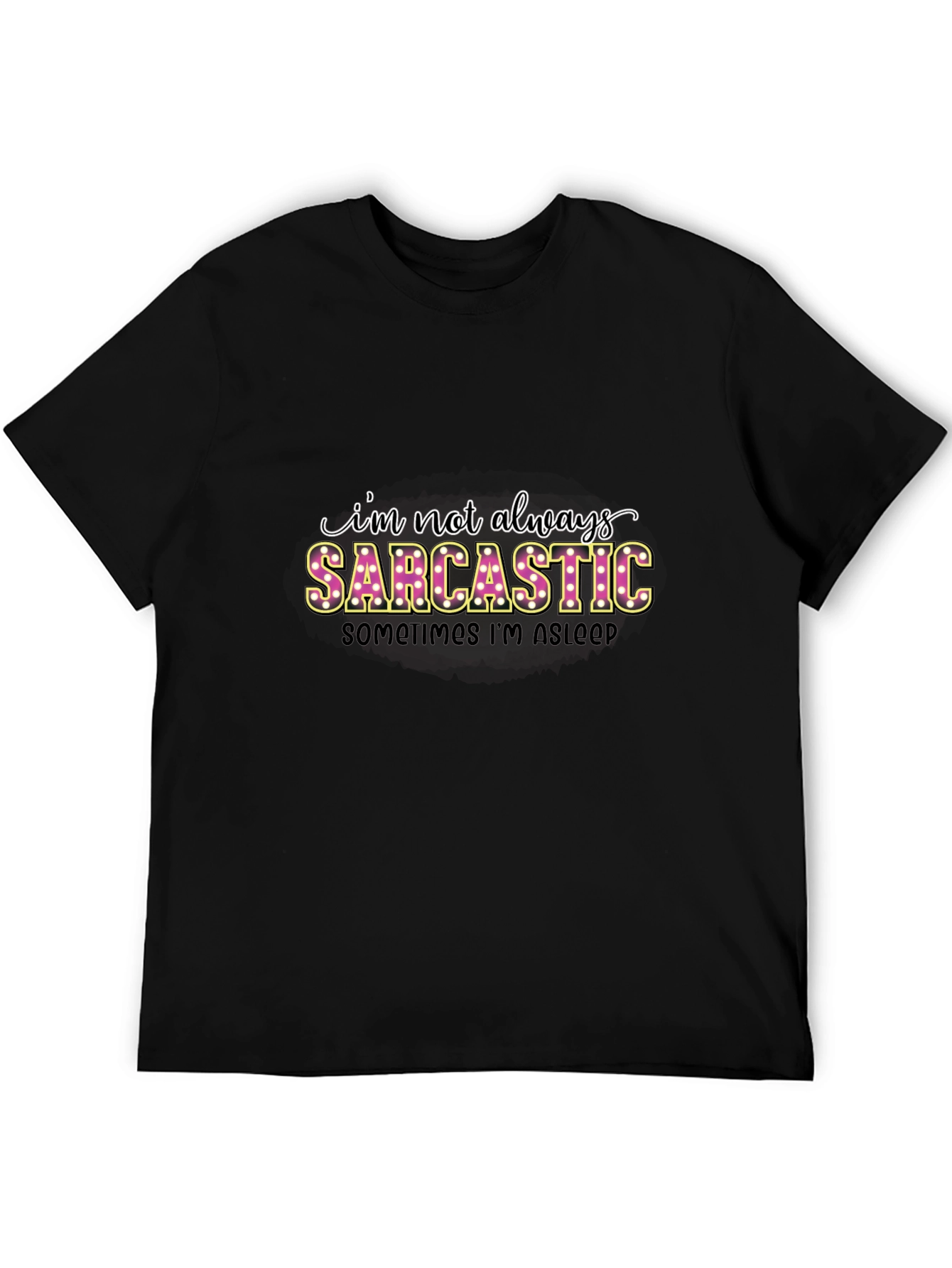 Black Sarcastic Sleep Funny Graphic Tee view 5