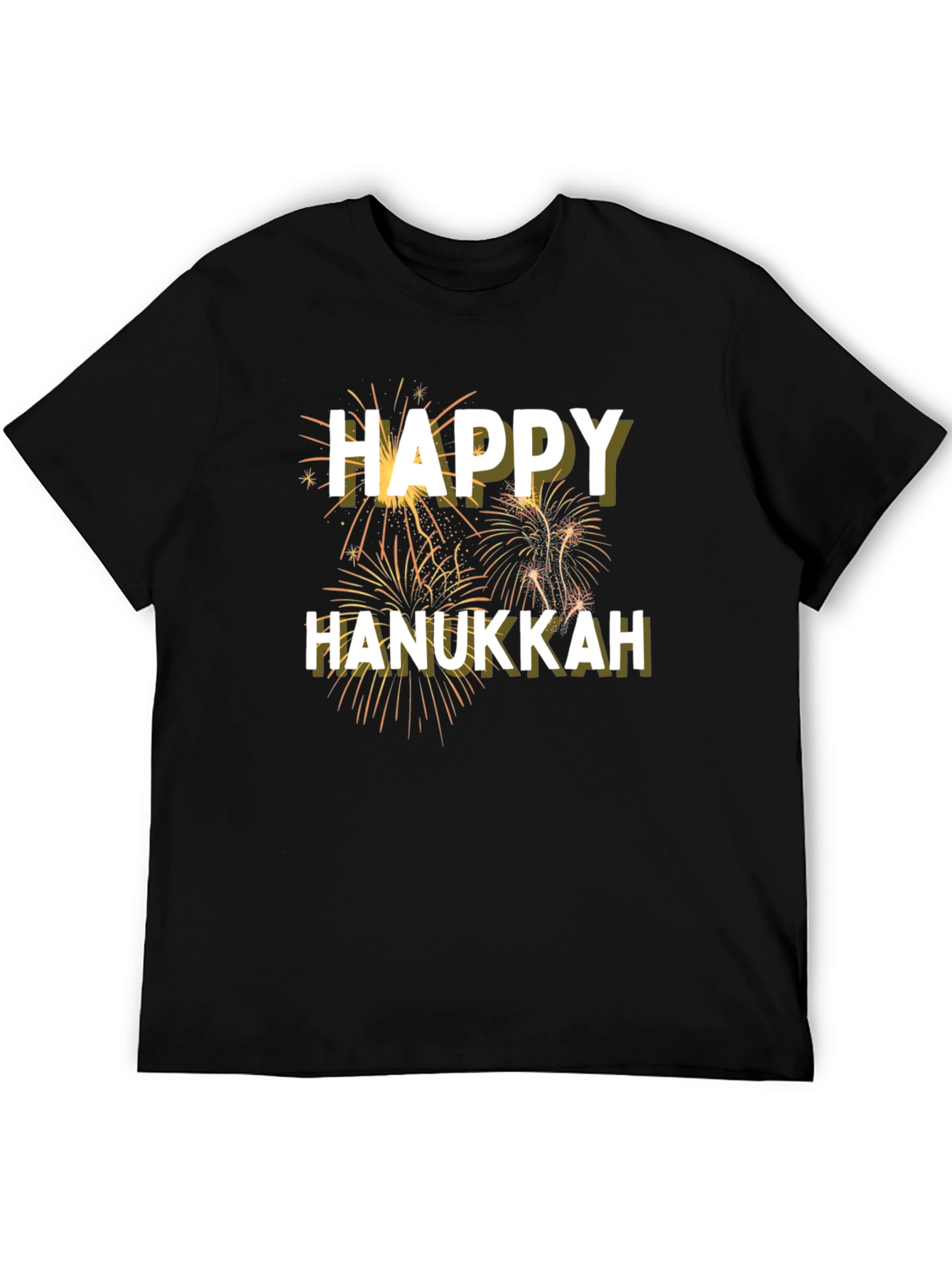 Black Happy Hanukkah T-Shirt view 5