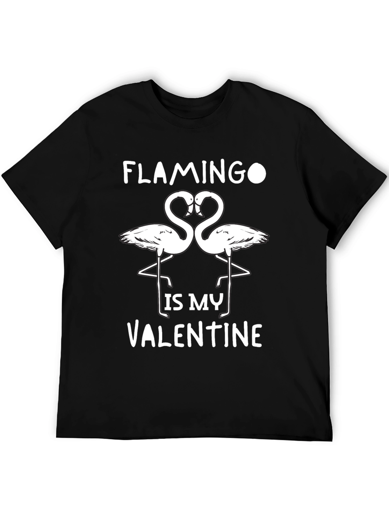 Black Flamingo Valentine's Day T-Shirt view 5