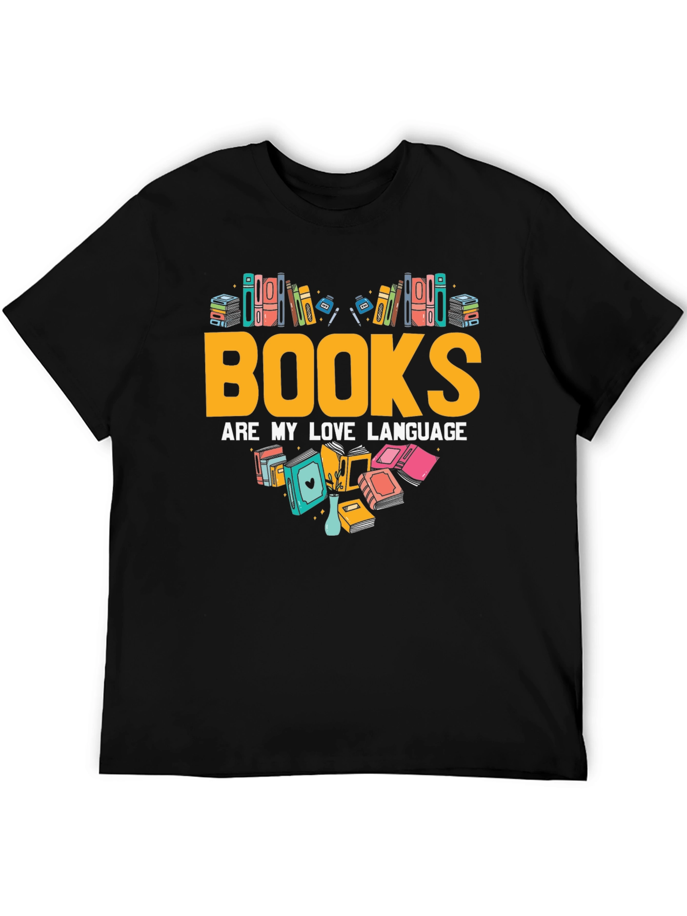 Black Book Lover T-Shirt - Books Are My Love Language view 5