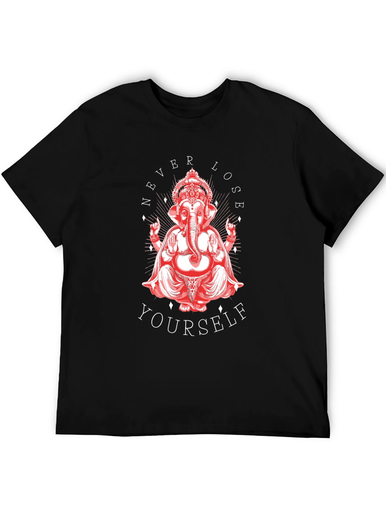 Black Ganesha Graphic Tee - Never Lose Yourself T-Shirt view 5