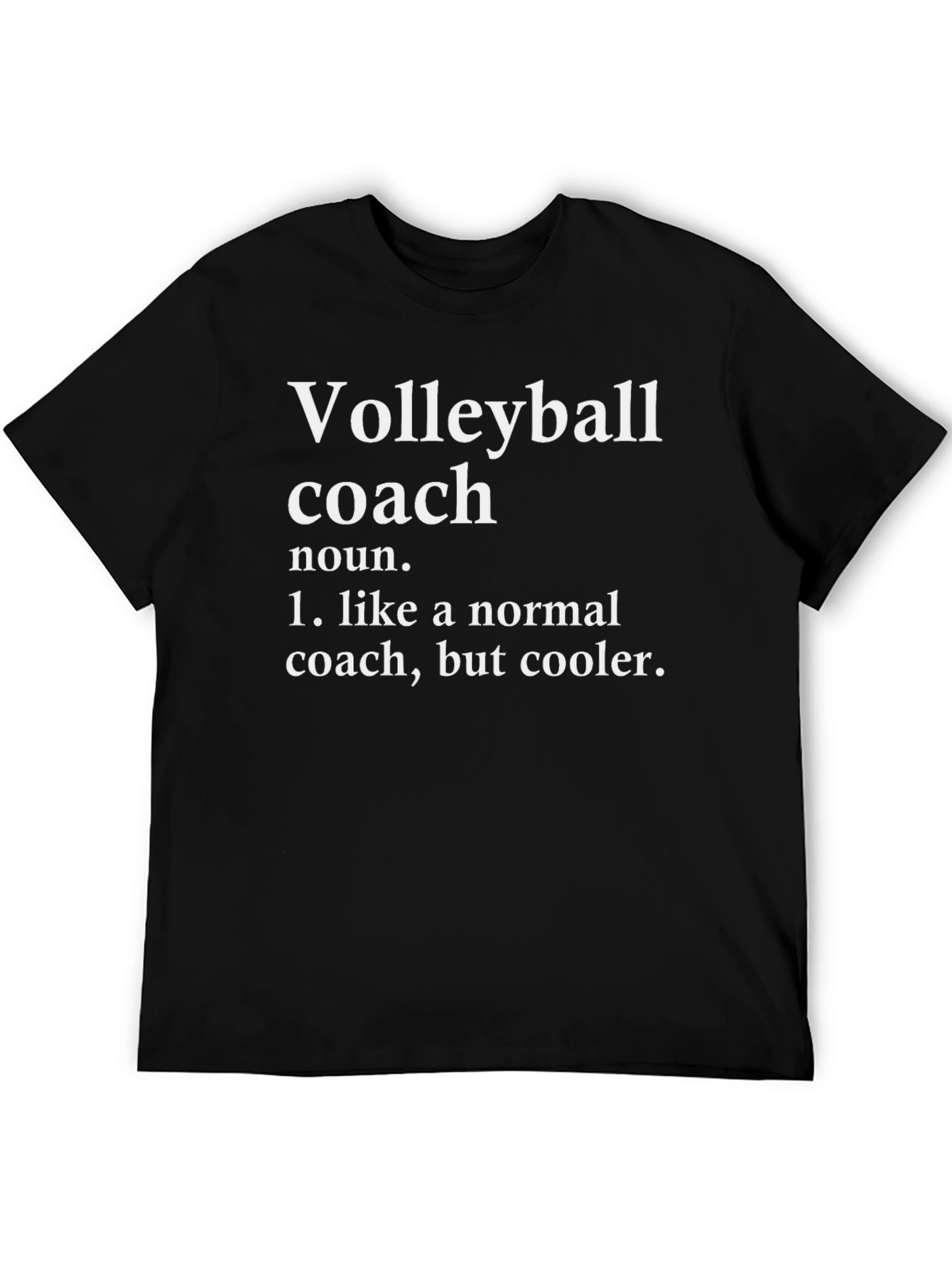 Black Volleyball Coach Definition T-Shirt view 5