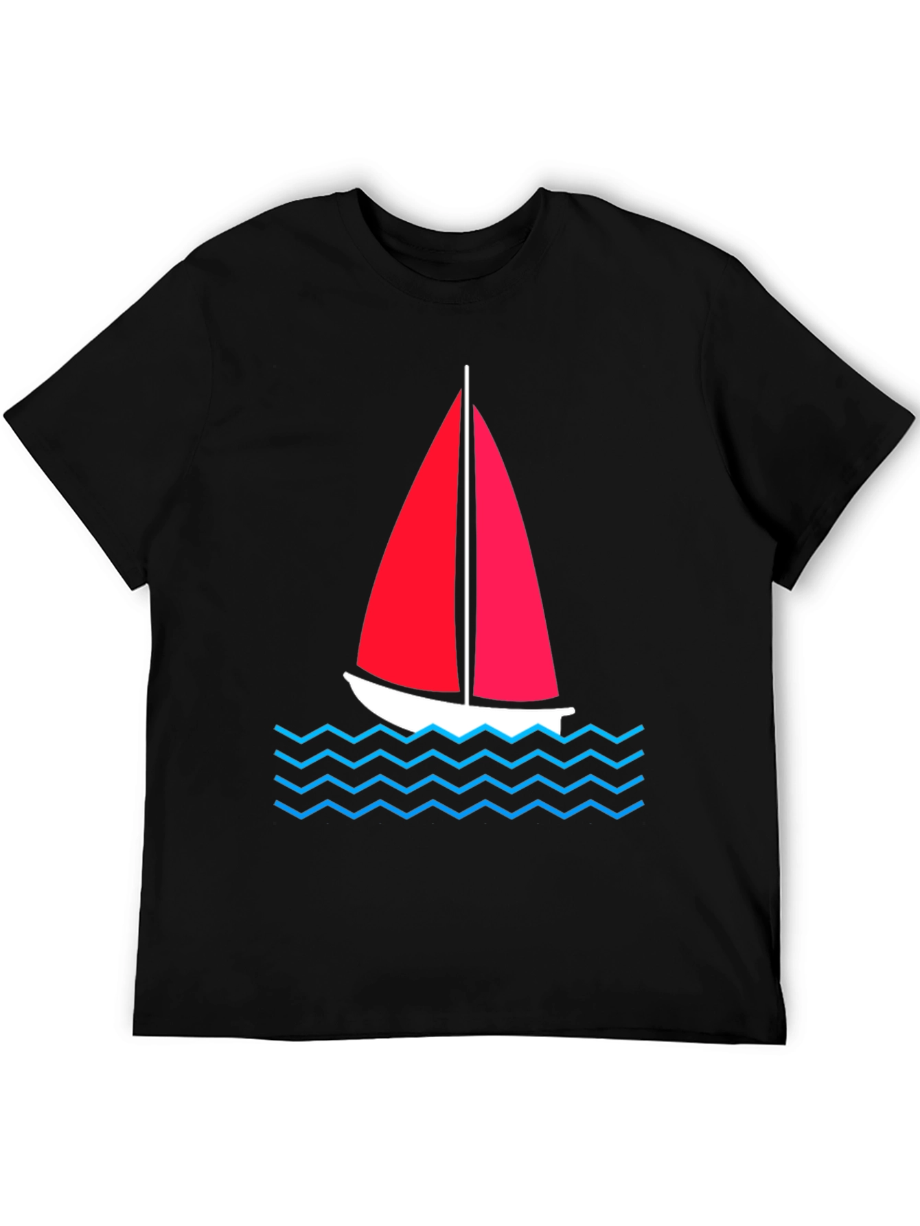 Black Sailboat Graphic Tee - Nautical Style view 5