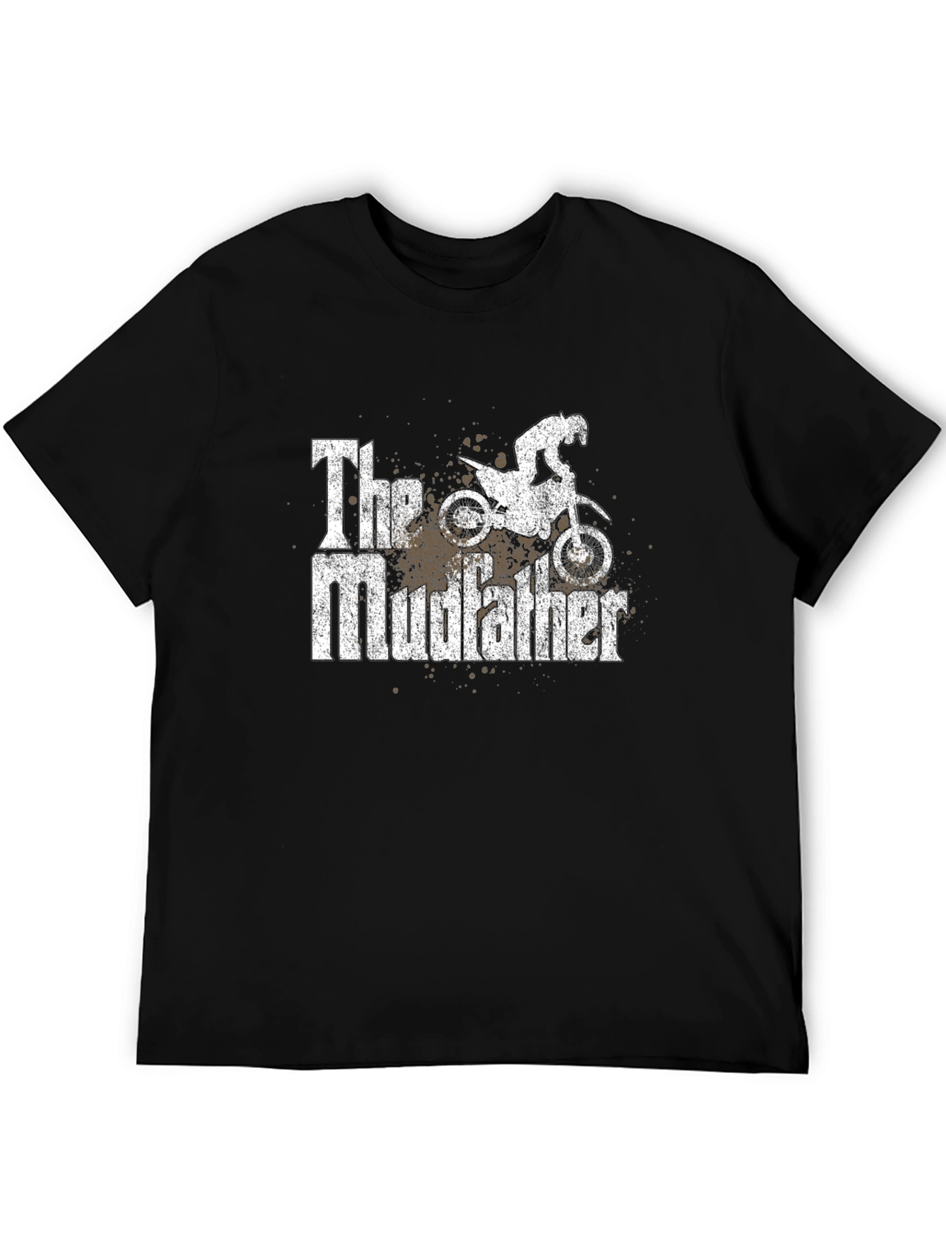 Black The Mudfather Dirt Bike T-Shirt - Black view 5