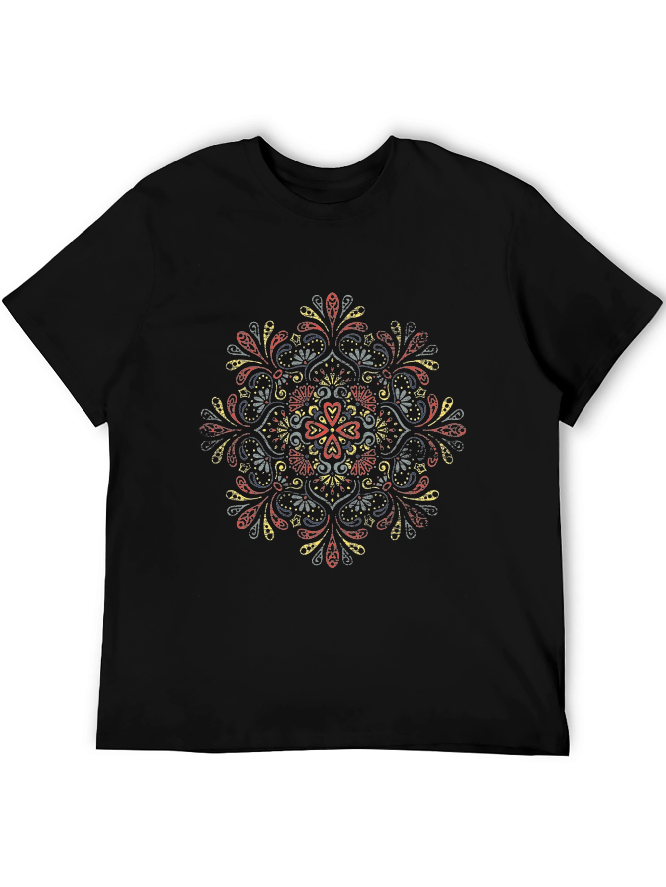 Black Mandala Graphic Black T-Shirt view 5