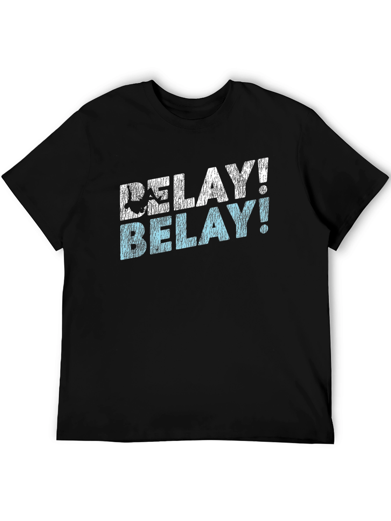 Black Belay! Climbing T-Shirt - Black Graphic Tee view 5