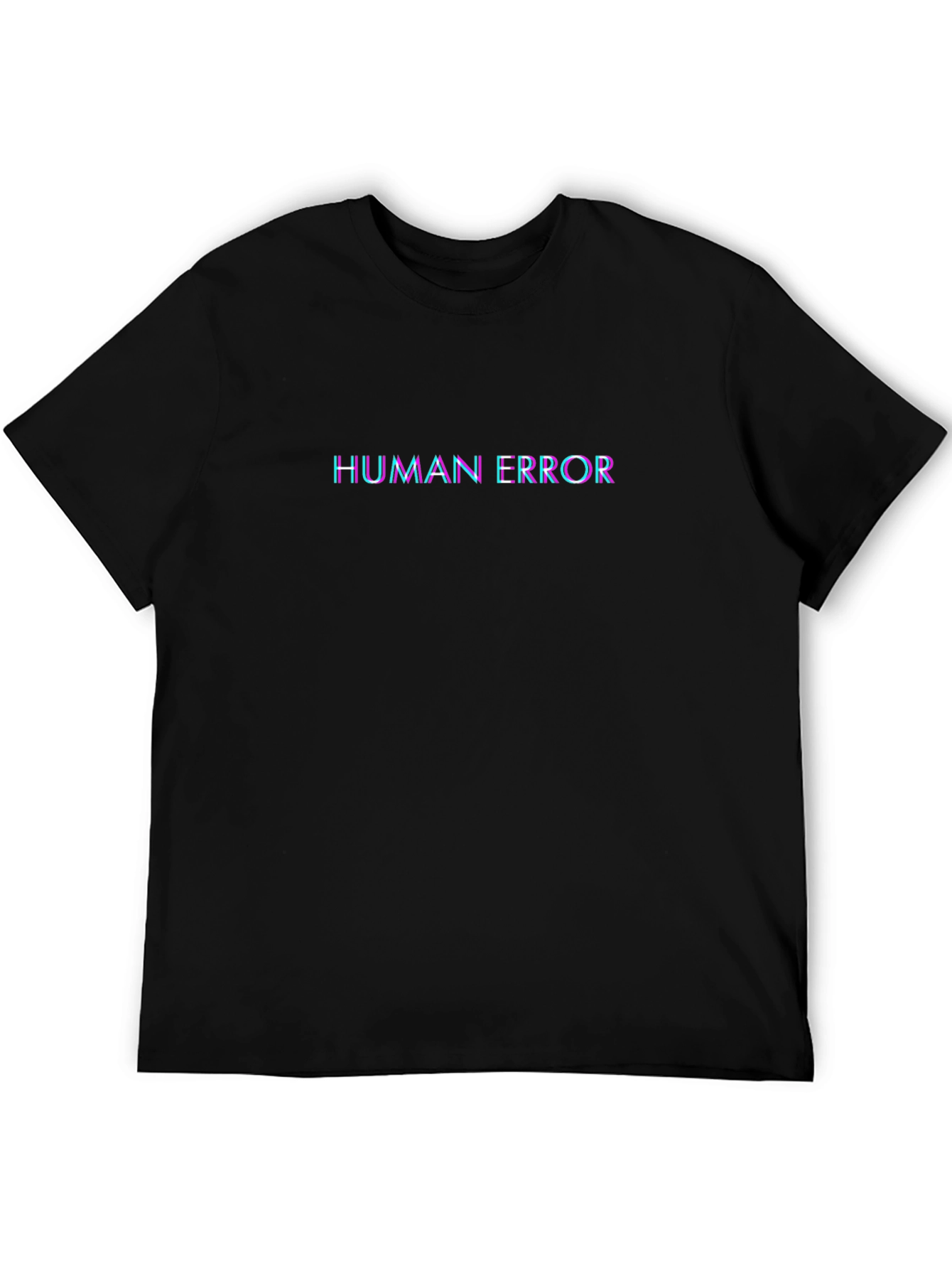 Black Human Error Graphic Tee - Men's Black T-Shirt view 5