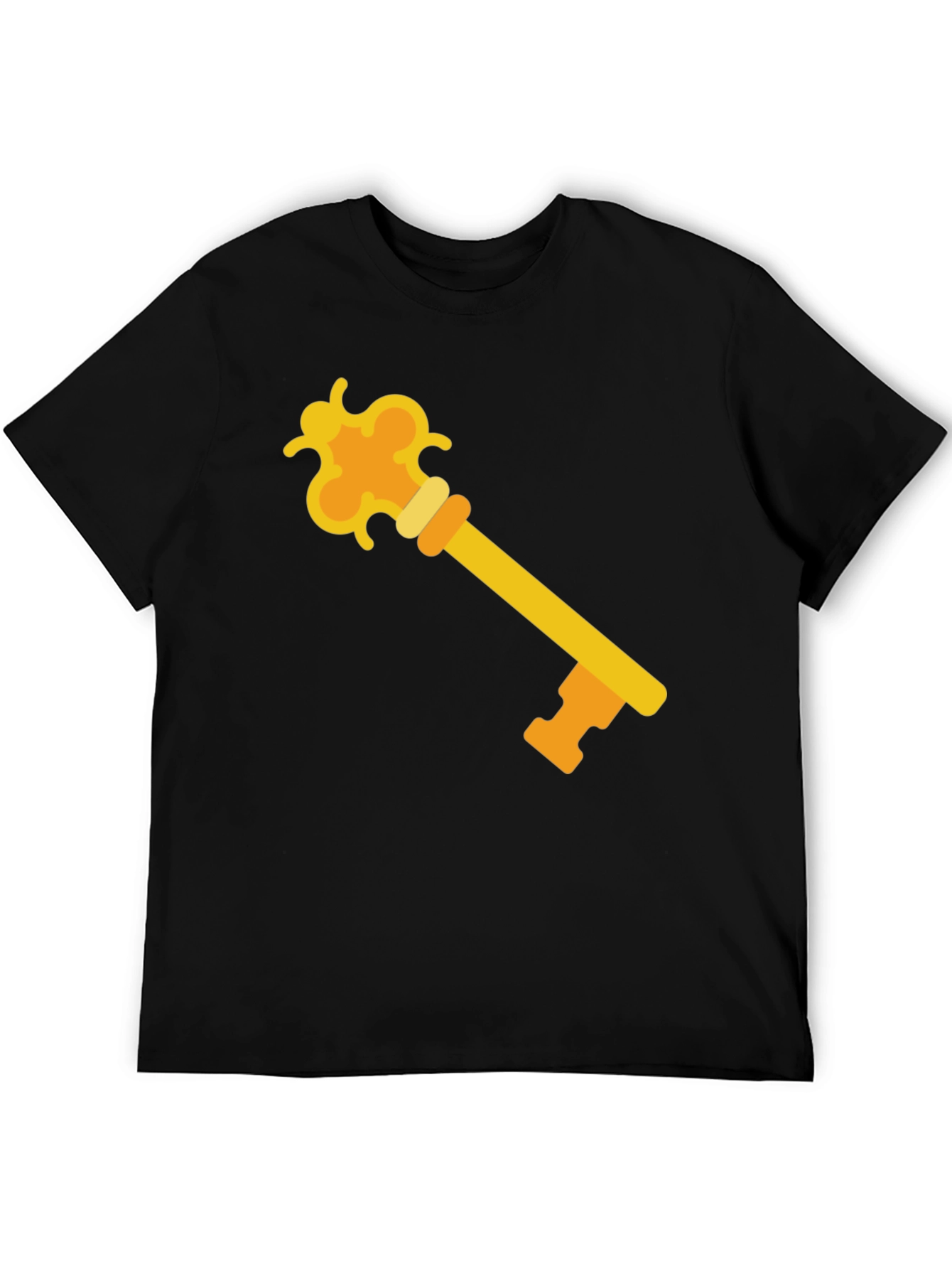 Black Golden Key Graphic Tee - Unlock Your Style! view 5