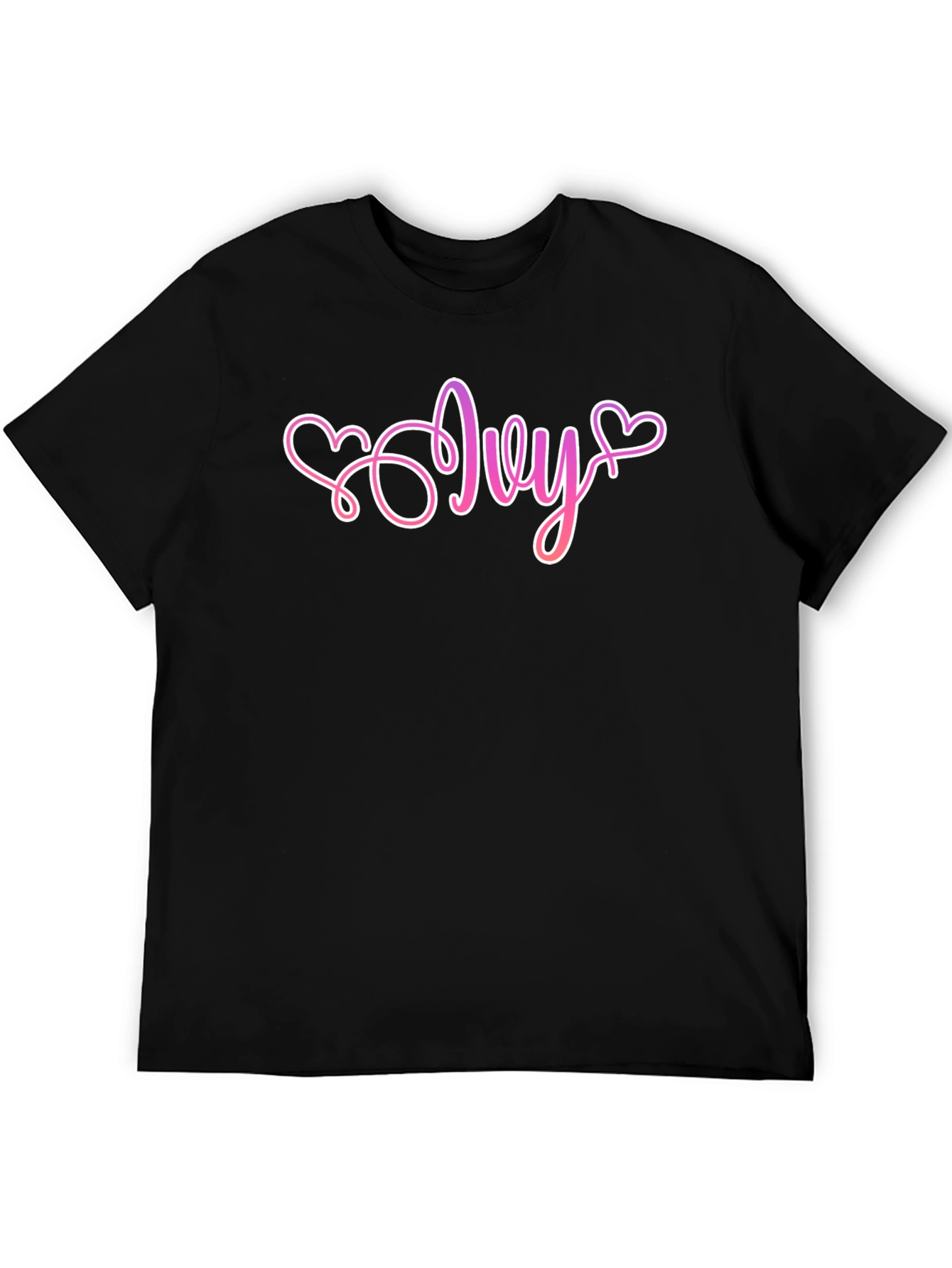 Black Ivy Heart Graphic Black T-Shirt view 5