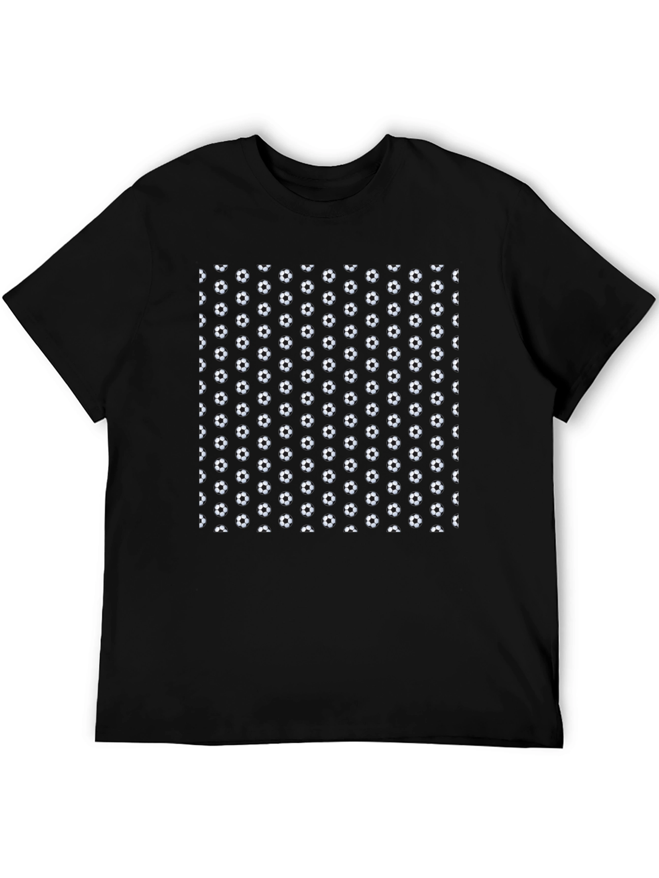 Black Floral Pattern Black T-Shirt view 5
