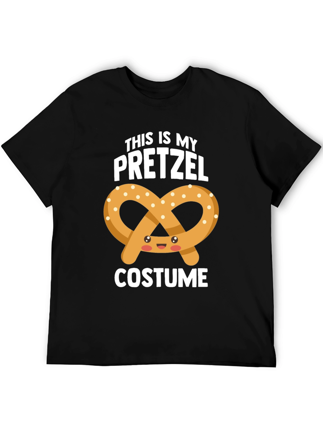 Black Funny Pretzel Costume T-Shirt view 5