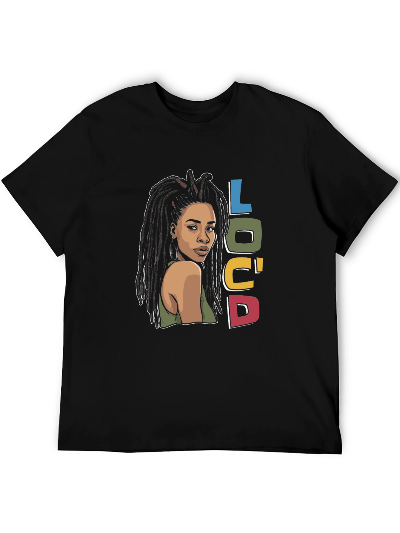 Black Loc'd Woman Graphic Tee - Stylish & Unique view 5