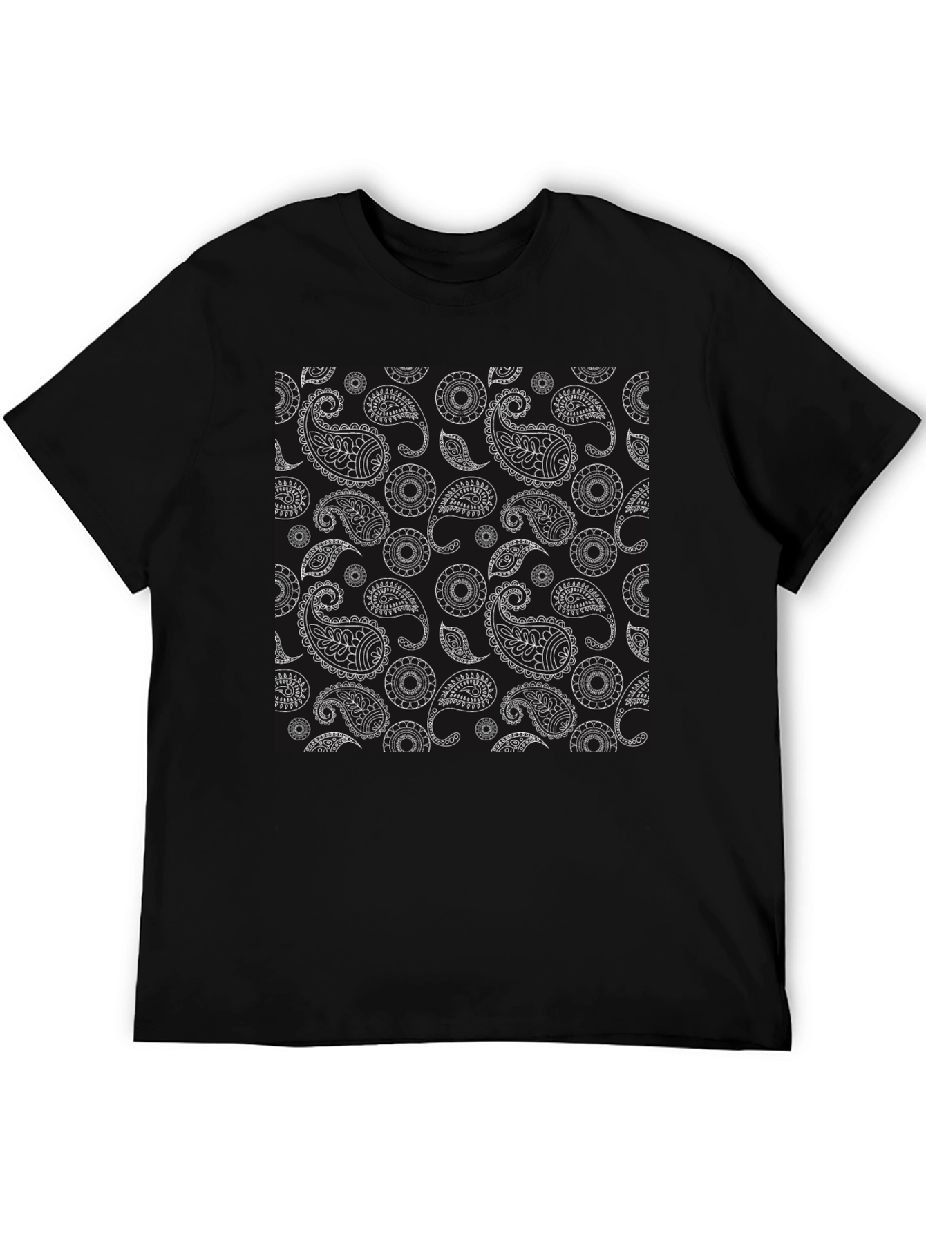 Black Black Paisley Print T-Shirt view 5