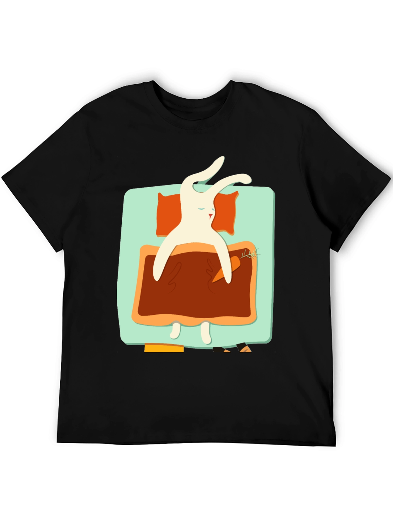 Sleeping Rabbit Graphic T-Shirt - Cozy & Cute - 5