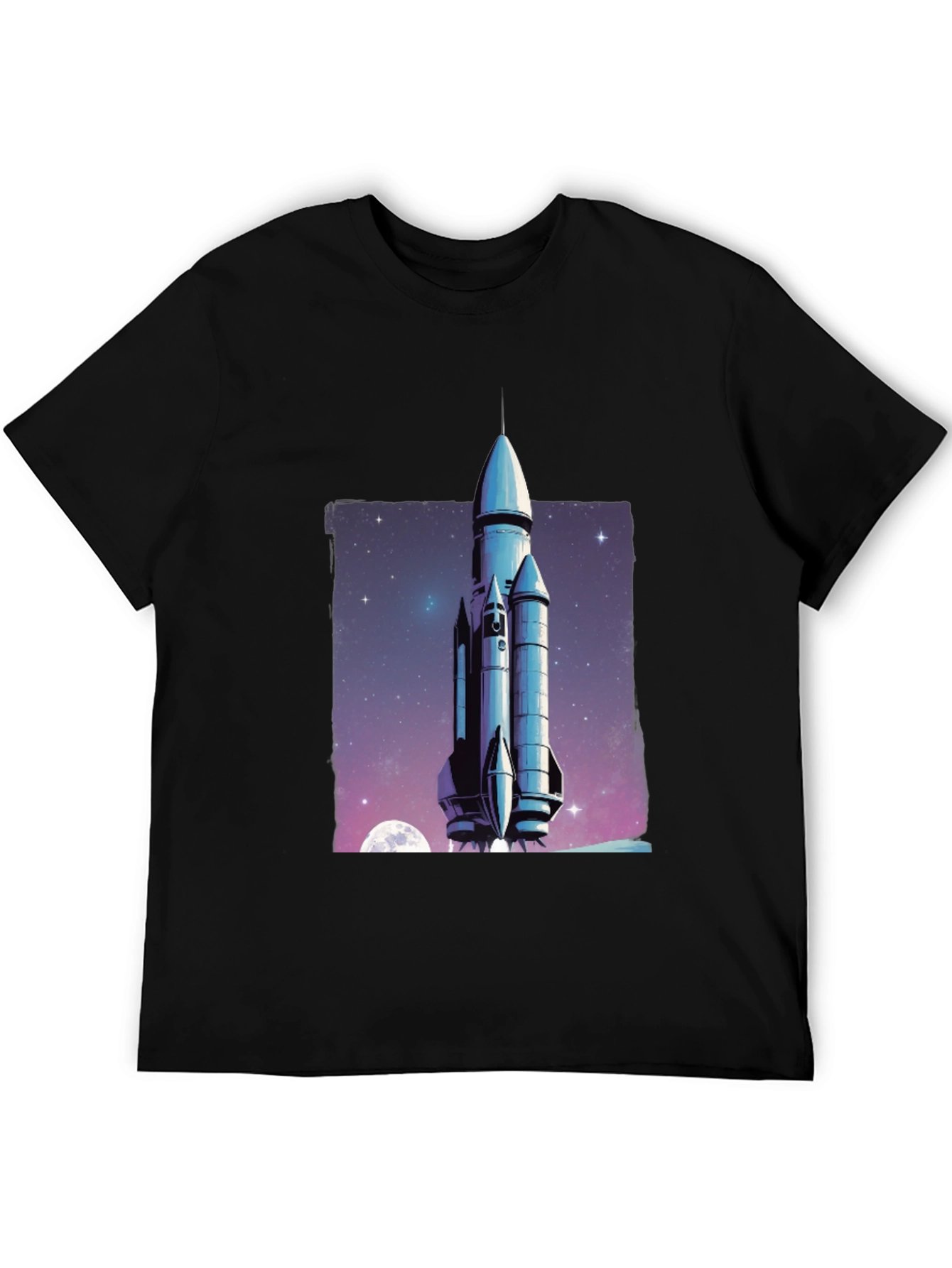 Black Rocket Launch Graphic T-Shirt view 5