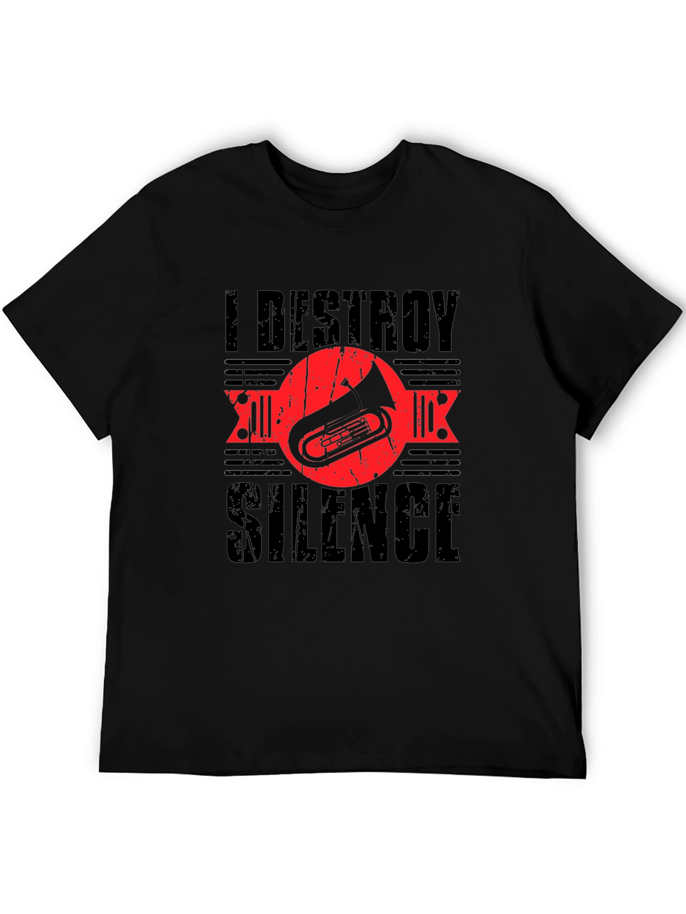 Black I Destroy Silence T-Shirt - Musician Tee view 5