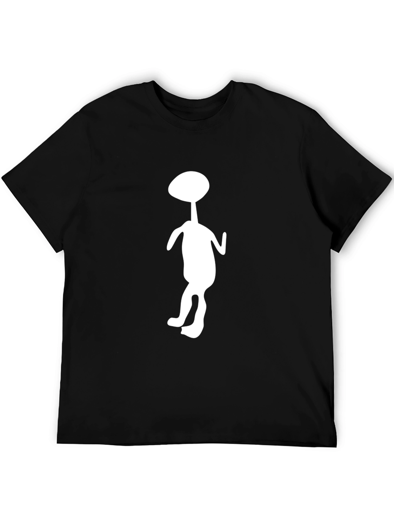 Black Novelty Graphic T-Shirt - Unique Silhouette Design view 5