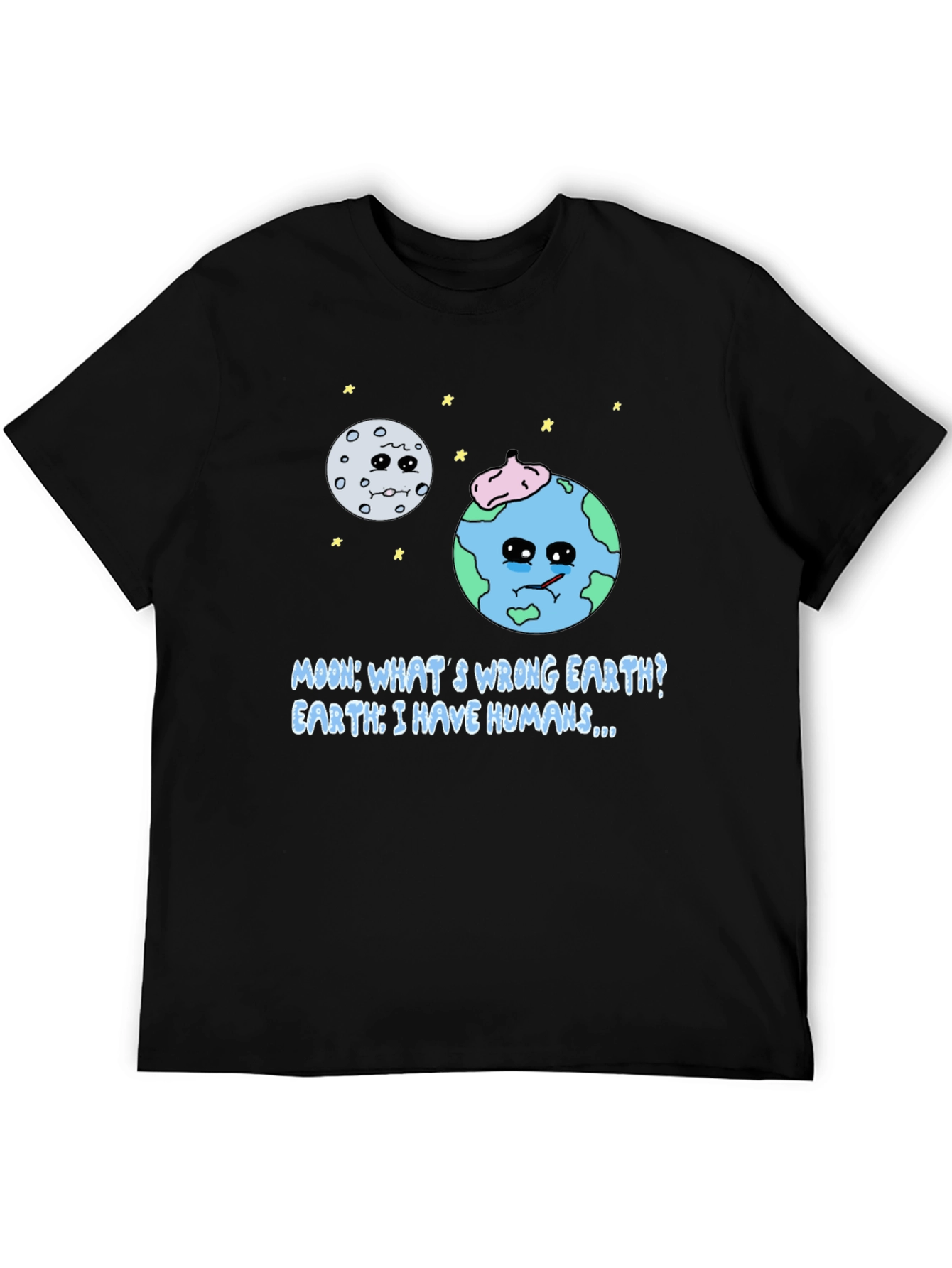 Black Earth's Lament T-Shirt - Funny Planet Design view 5