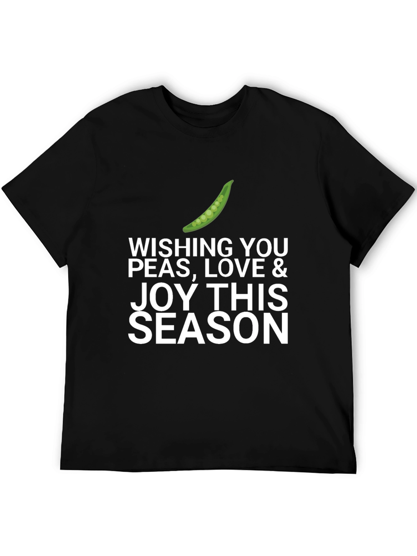 Black Wishing Peas, Love & Joy Season T-Shirt view 5