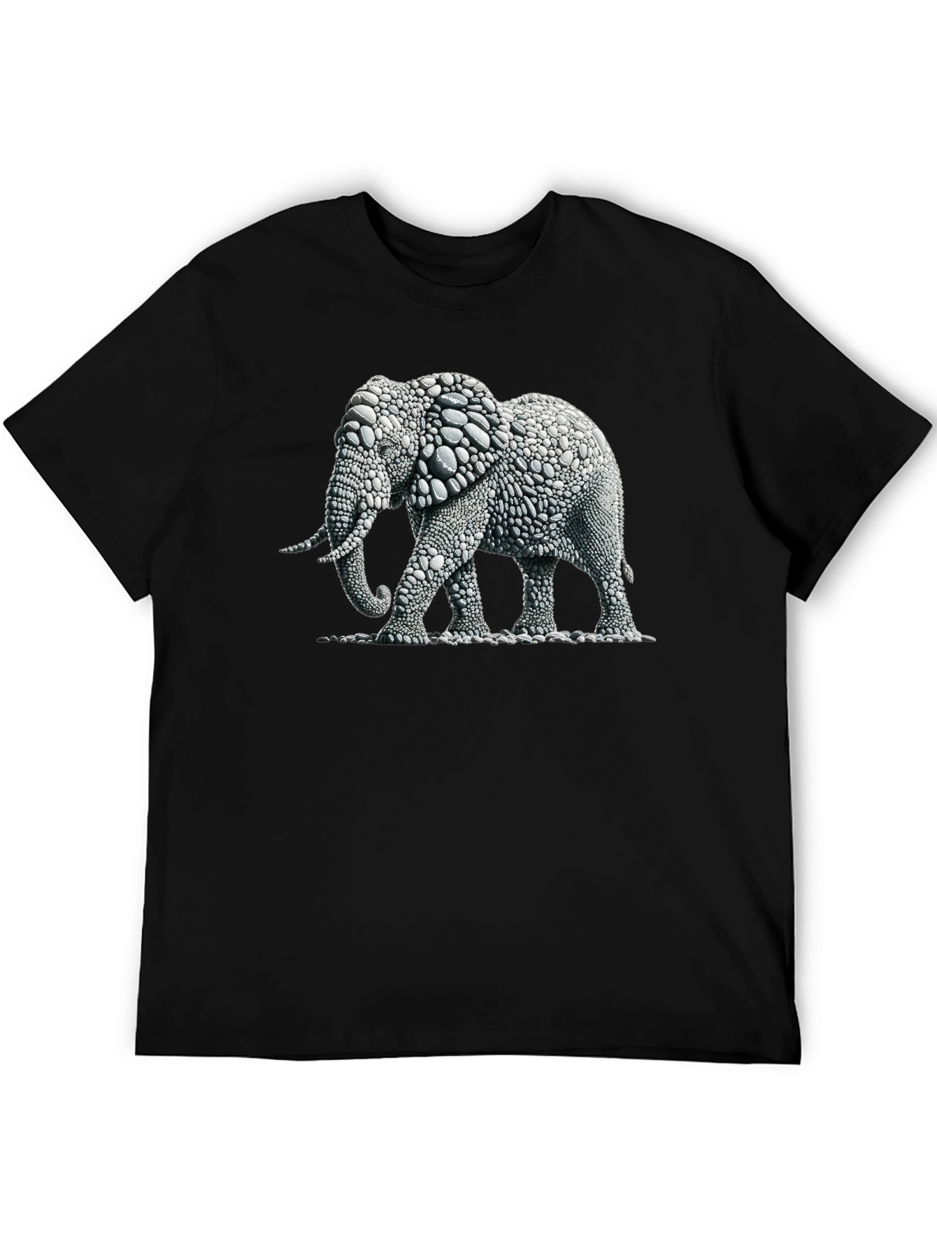 Black Elephant Graphic Black T-Shirt view 5