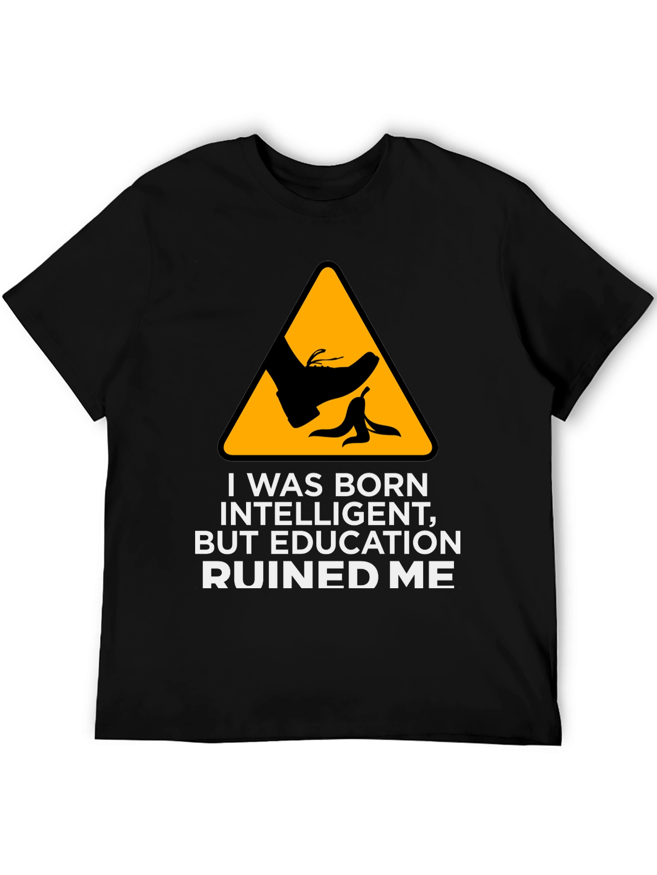Black Funny "Education Ruined Me" Graphic Tee view 5