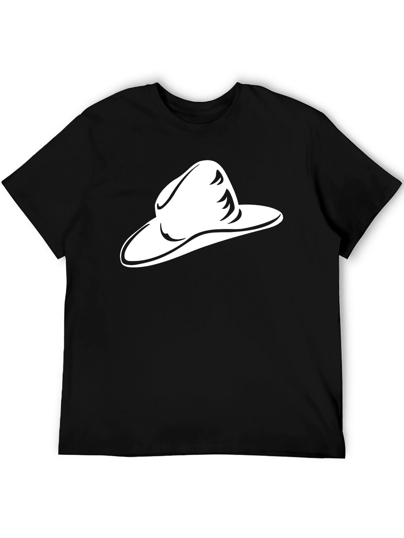 Black Cowboy Hat Graphic T-Shirt - Black view 5