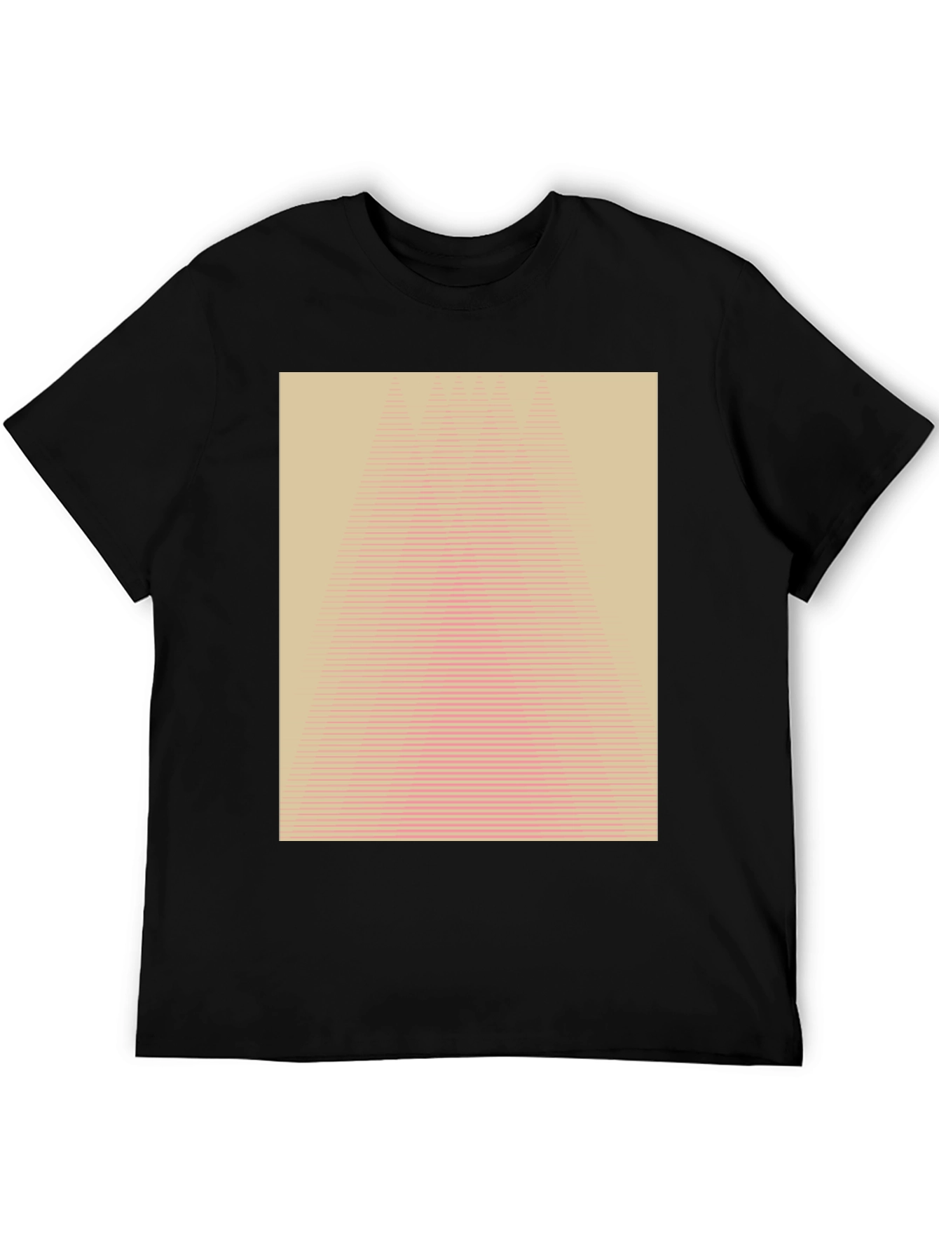 Black Geometric Illusion Tee - Modern Abstract Design view 5