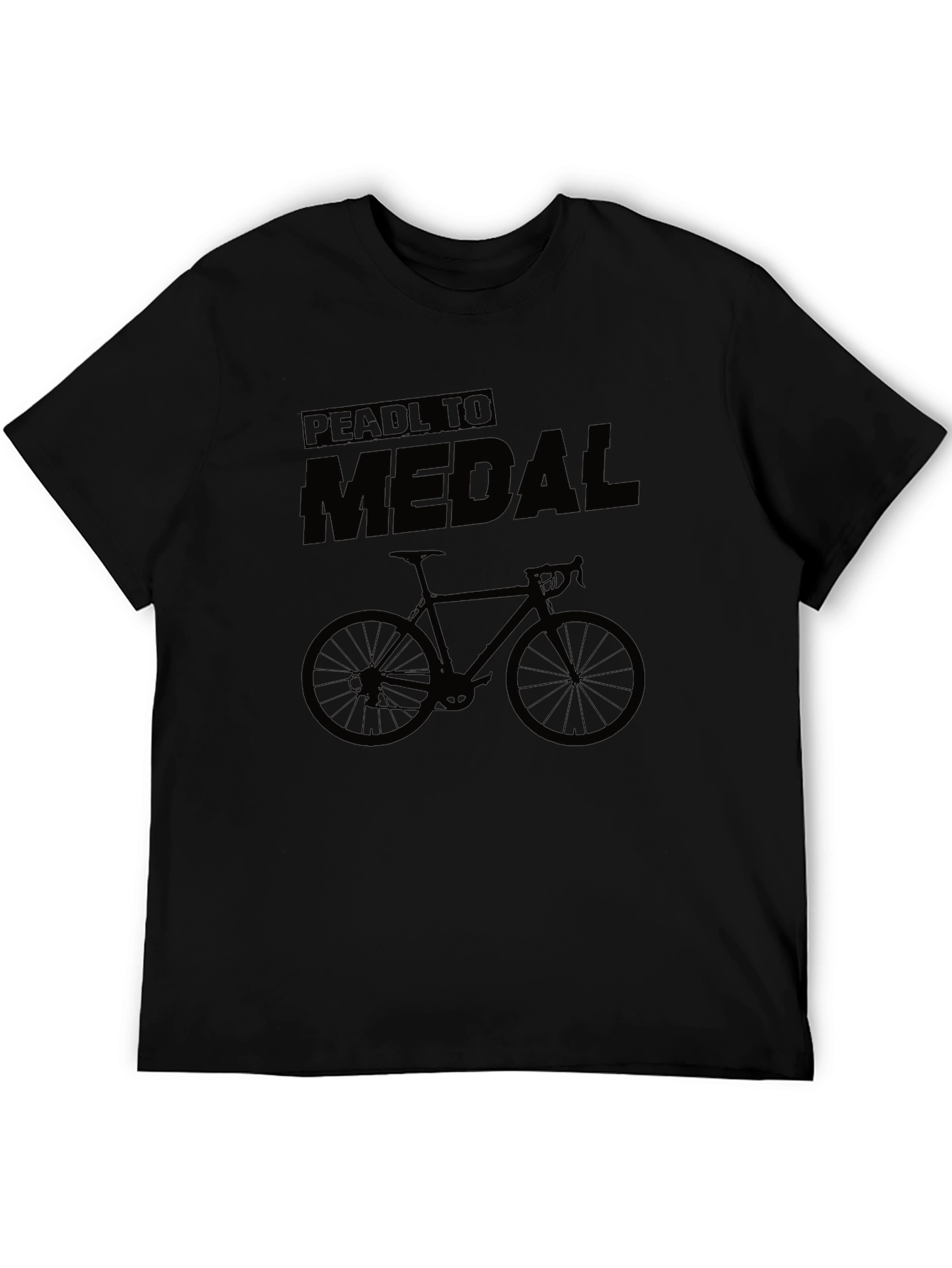 Black Pedal to Medal Black Graphic T-Shirt view 5