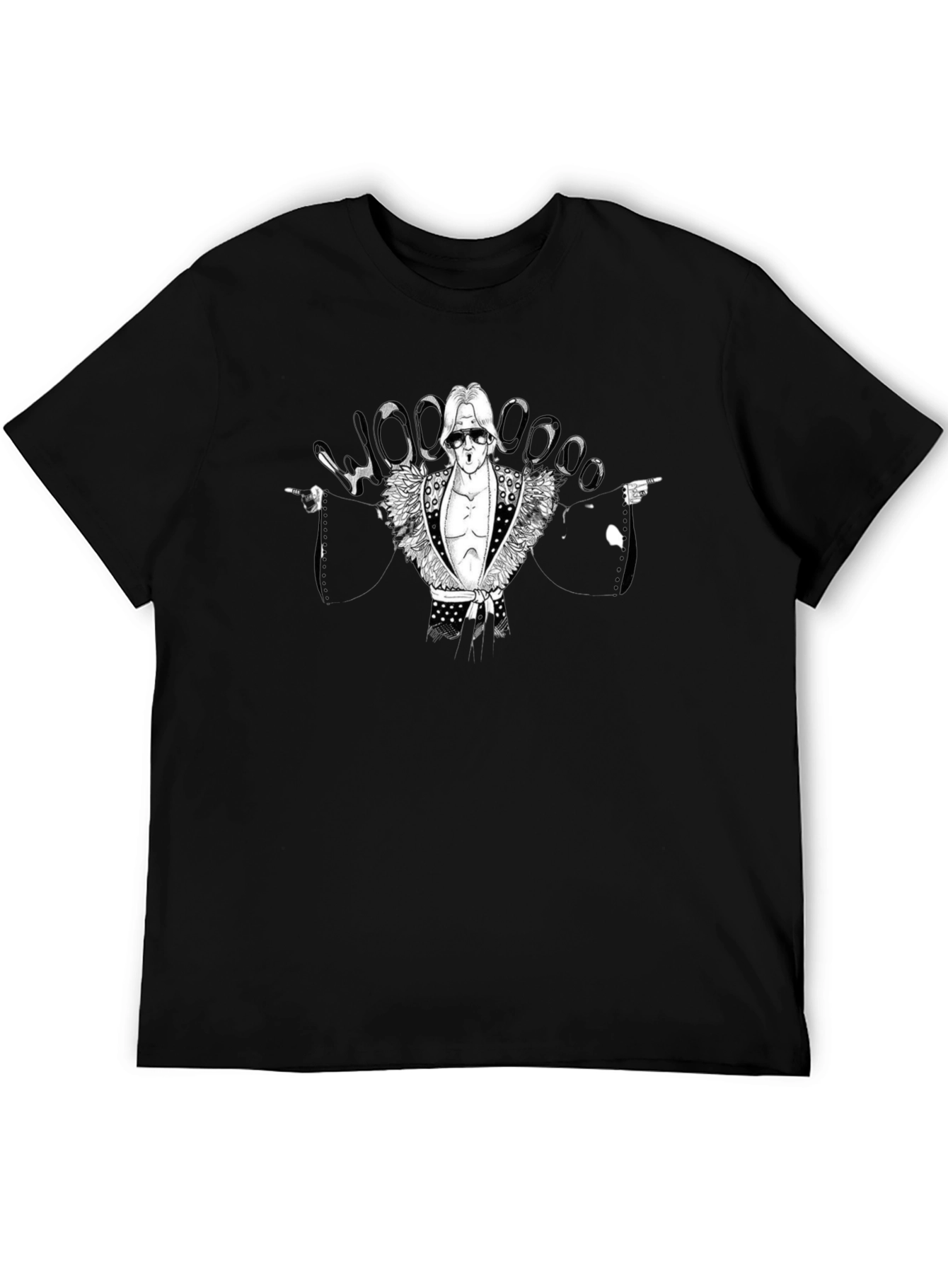 Black Woo! Ric Flair Graphic Black T-Shirt view 5