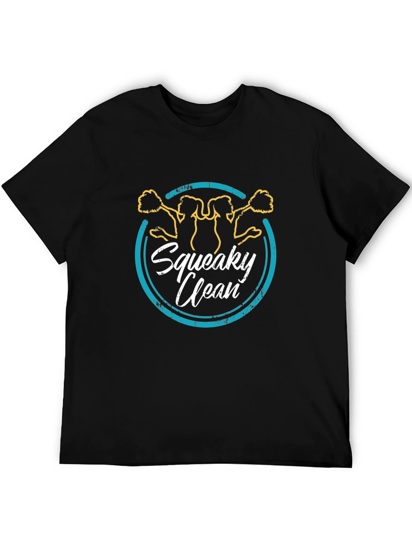 Black Squeaky Clean Graphic Tee - Unisex Cotton T-Shirt view 5